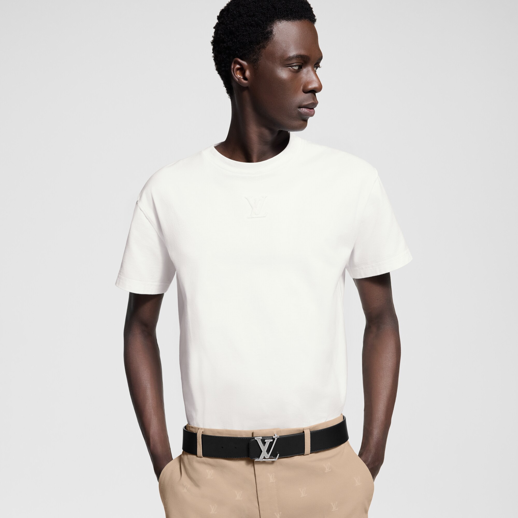 LV Initiales 40mm Reversible Monogram Macassar Canvas in Men