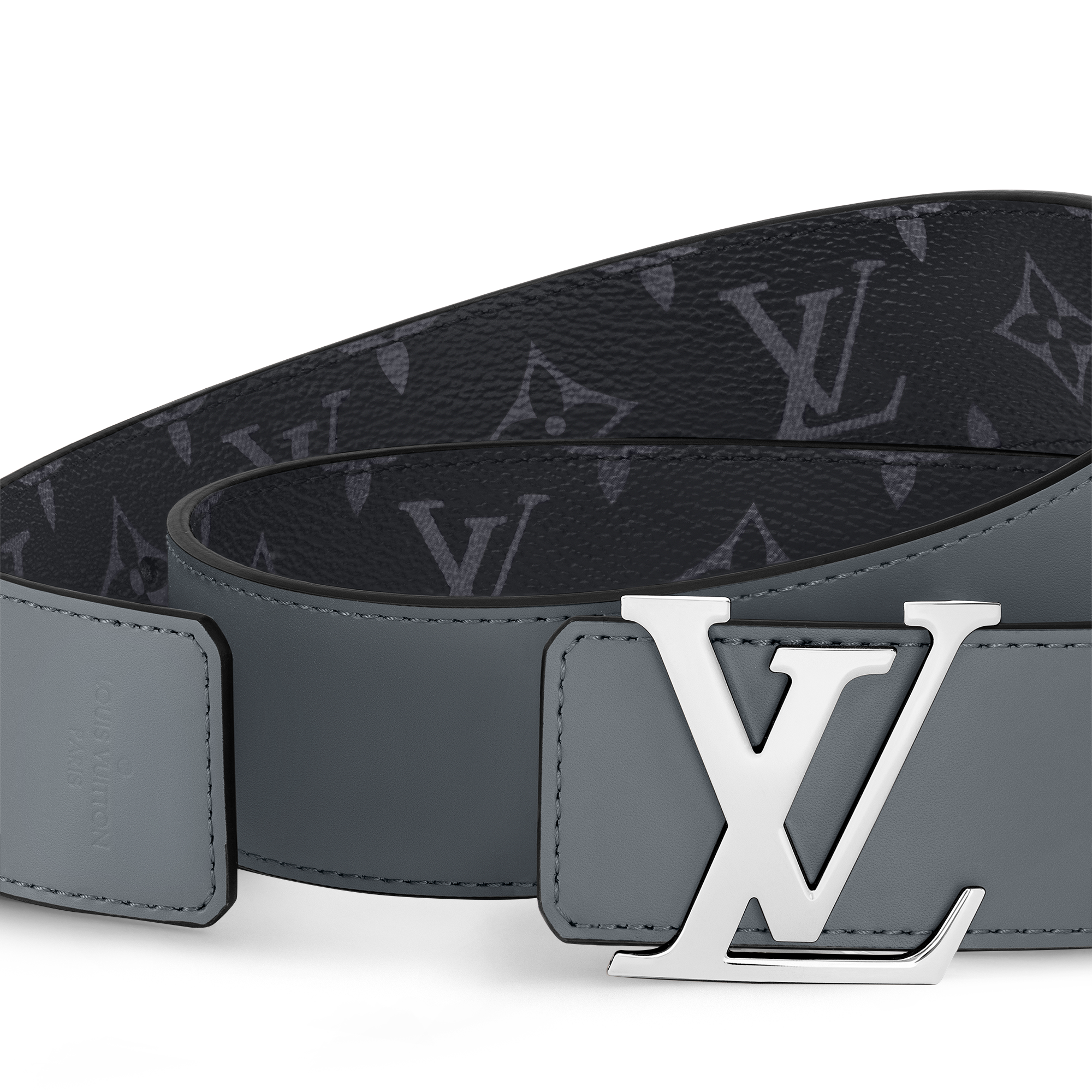 LV Initiales 40mm Reversible Belt Monogram Eclipse Canvas in Men