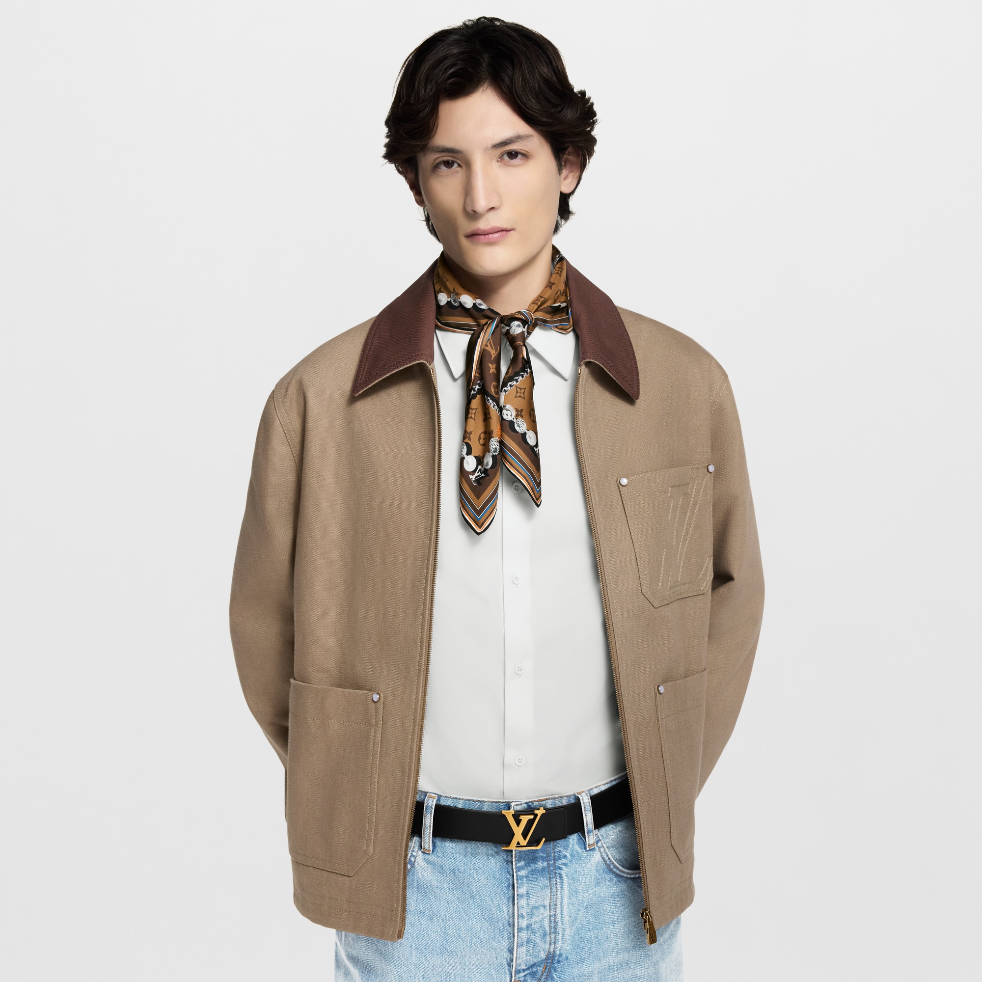 LV Initiales Blason 40mm Reversible Belt  in Men