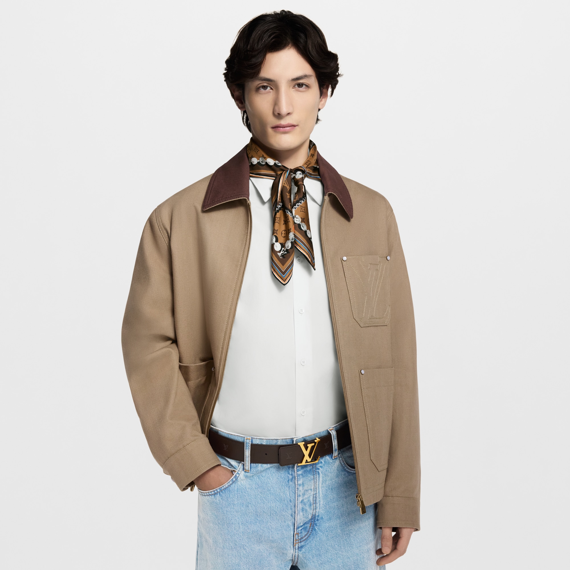 LV Initiales Blason 40mm Reversible Belt  in Men