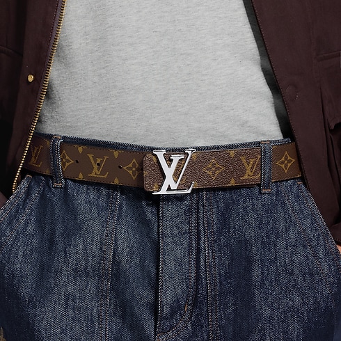 LV initiales Monogram Midnight 40mm Reversible Belt Monogram Midnight in Men's Accessories Belts collections by Louis Vuitton (Product zoom)