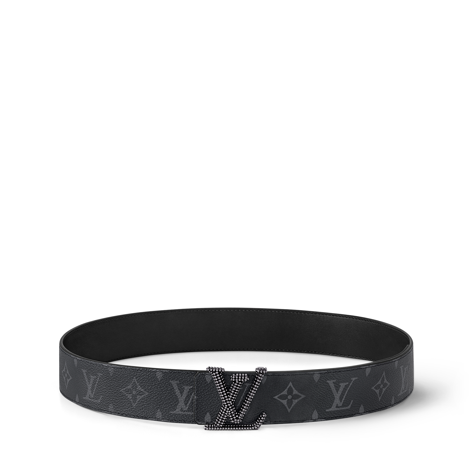 LV Initiales Studs 40mm Reversible Belt Monogram Eclipse Canvas in Men