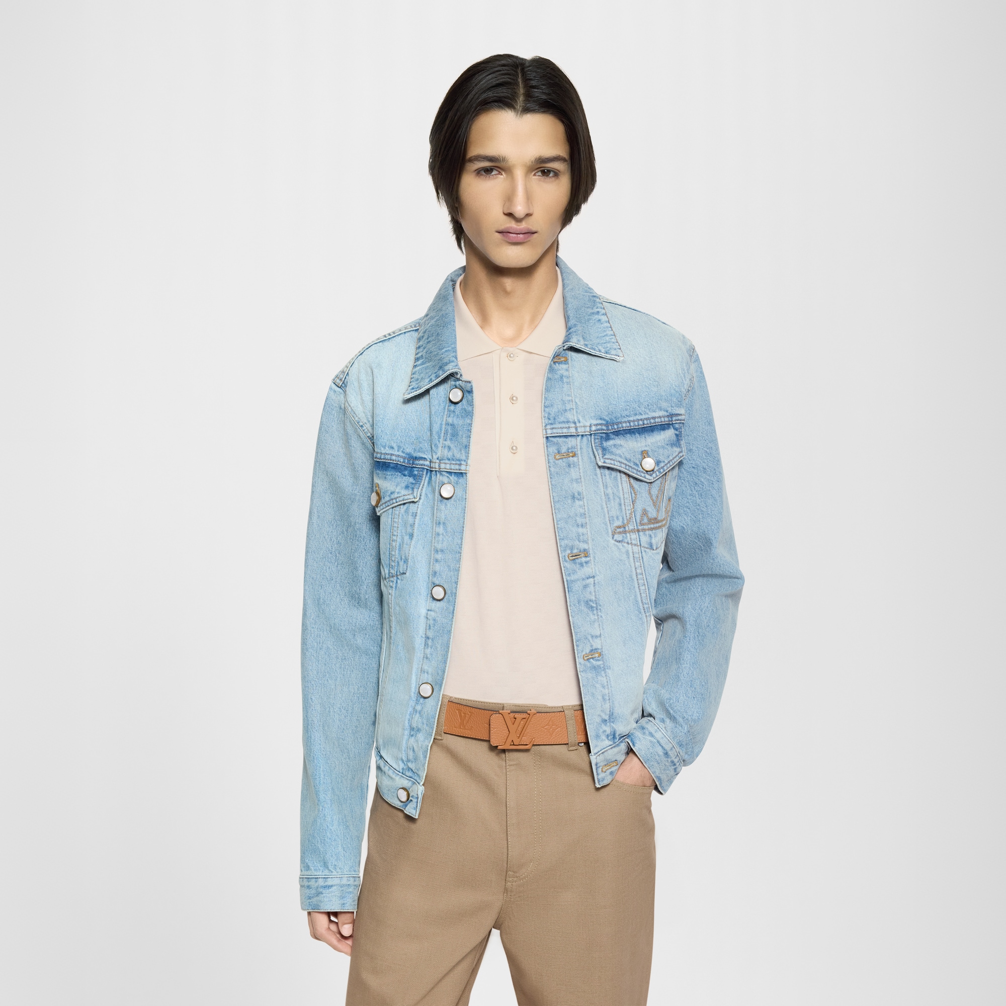 LV Initiales Taurillon Monogram 40mm Reversible Belt  in Men