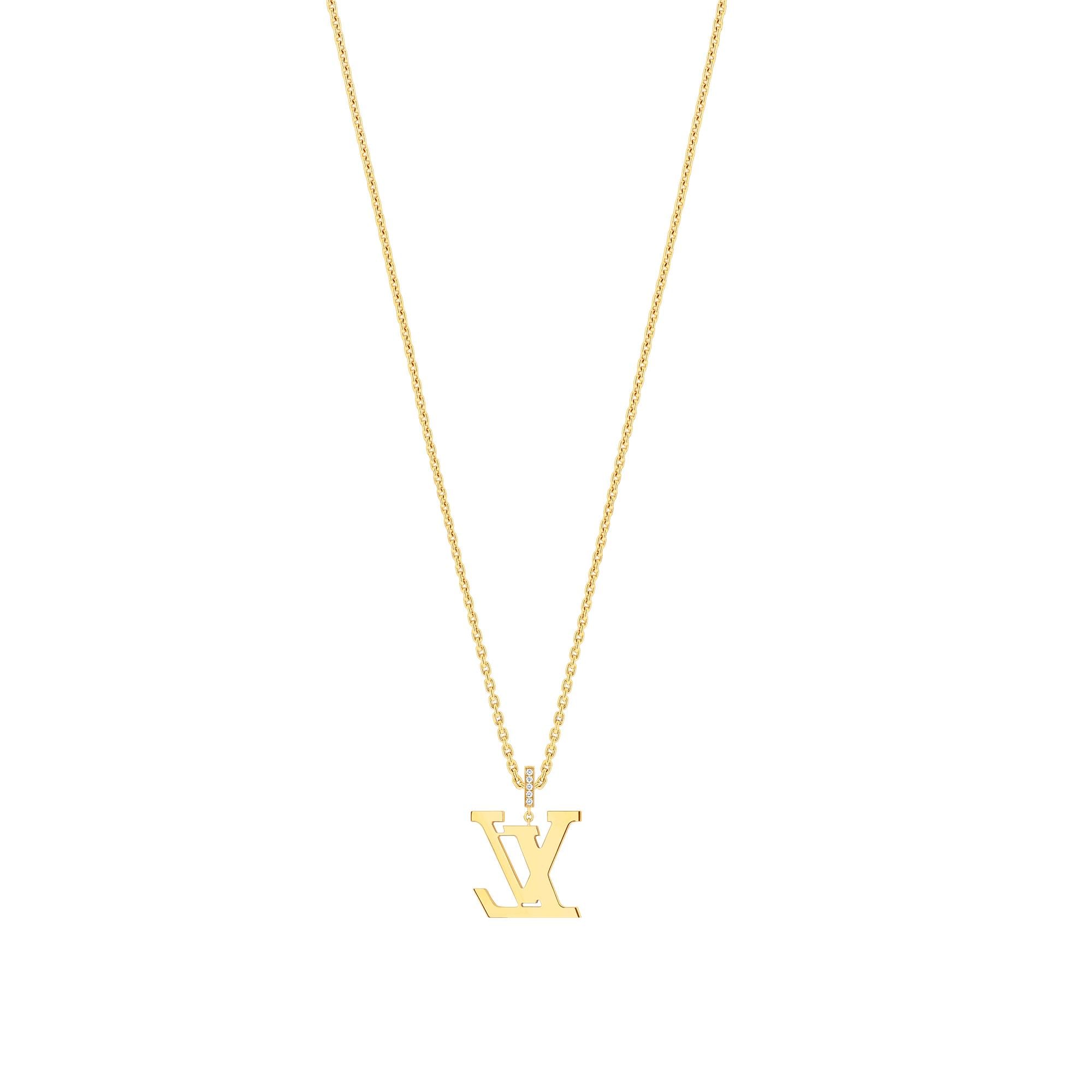 LV Large Pendant, Yellow Gold And Diamonds  in Jewelry