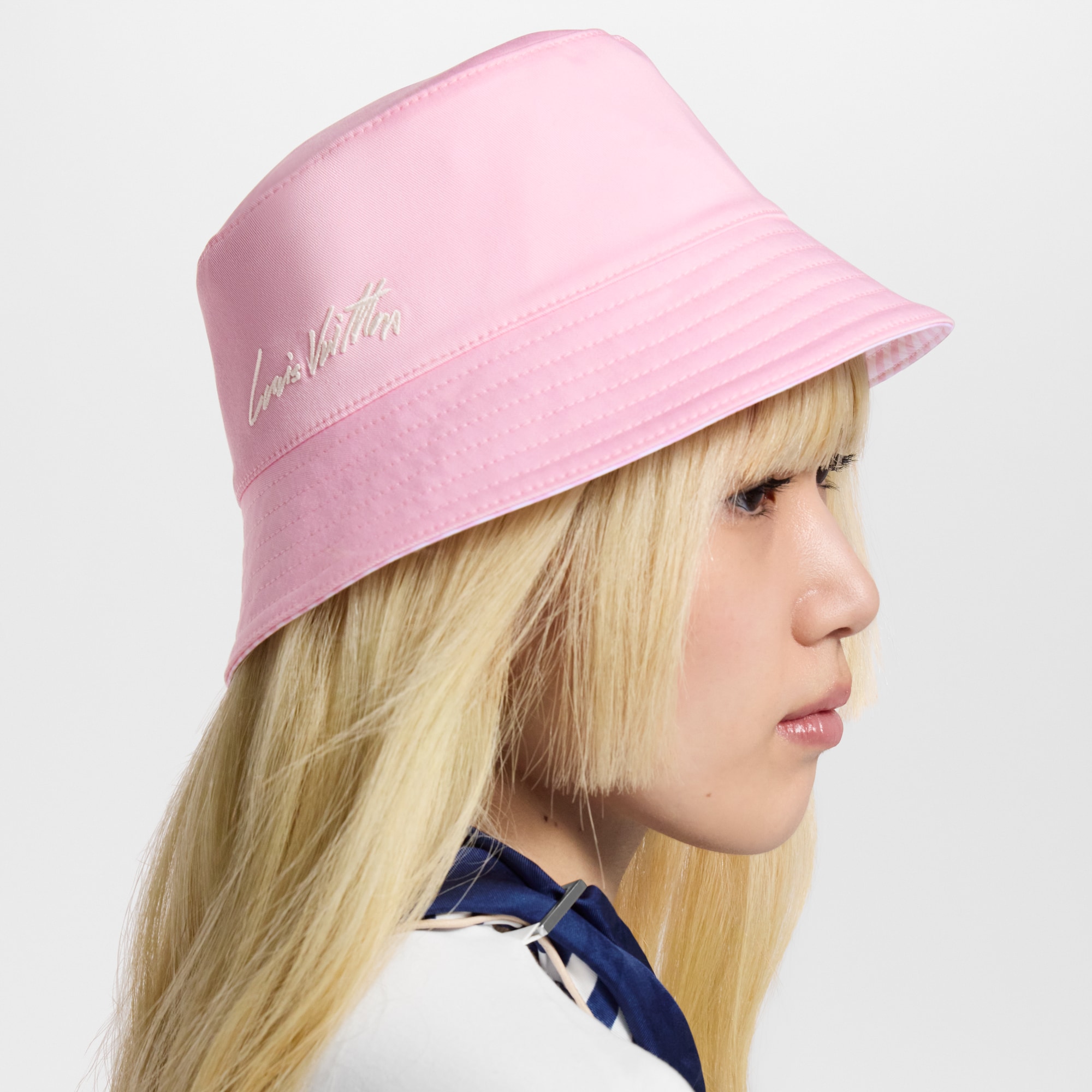 LV League Striped Bucket Hat S00 in Women