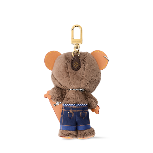 LV Louis Bear Skate Bag Charm back view