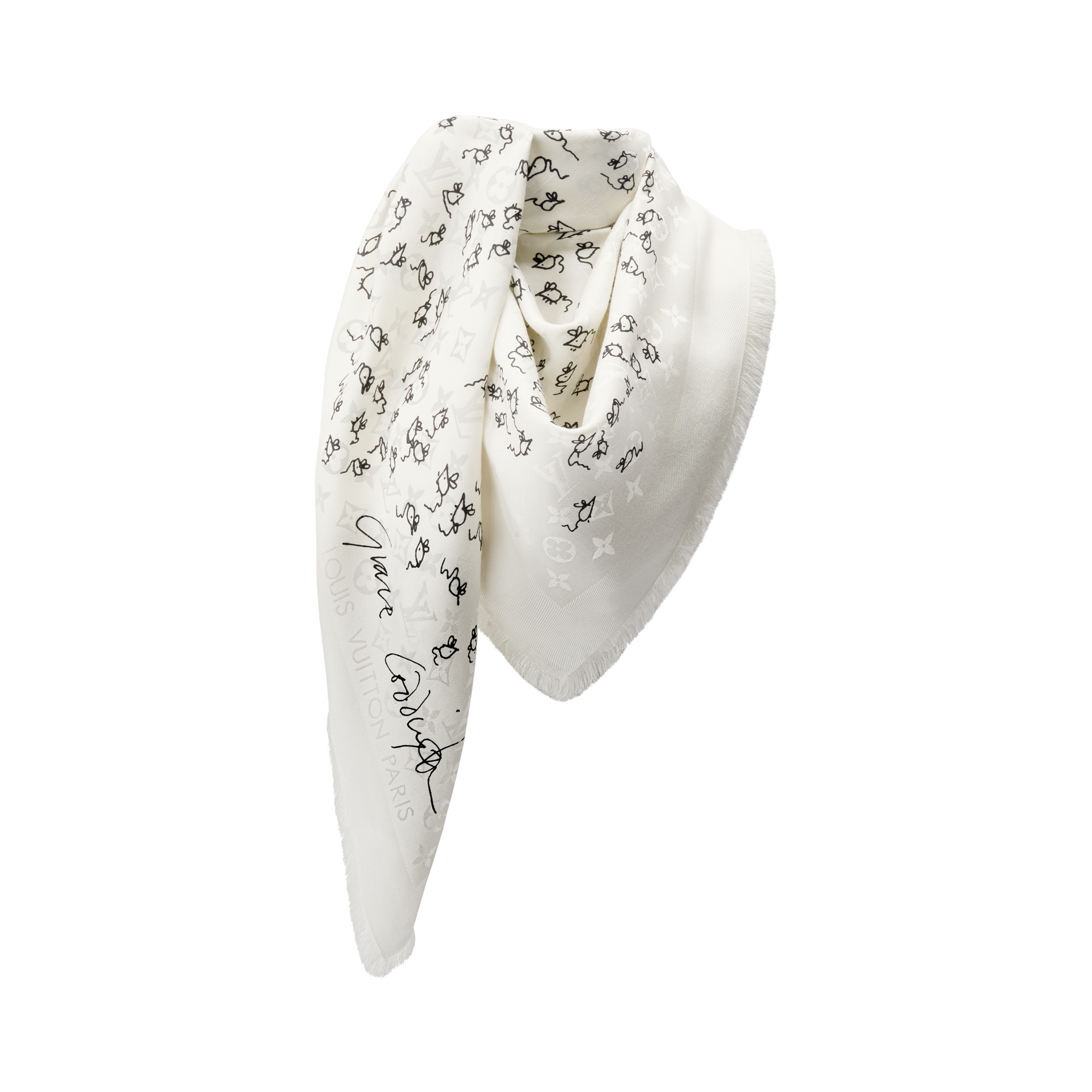 LV Mice Monogram Classique Shawl S00 in Women