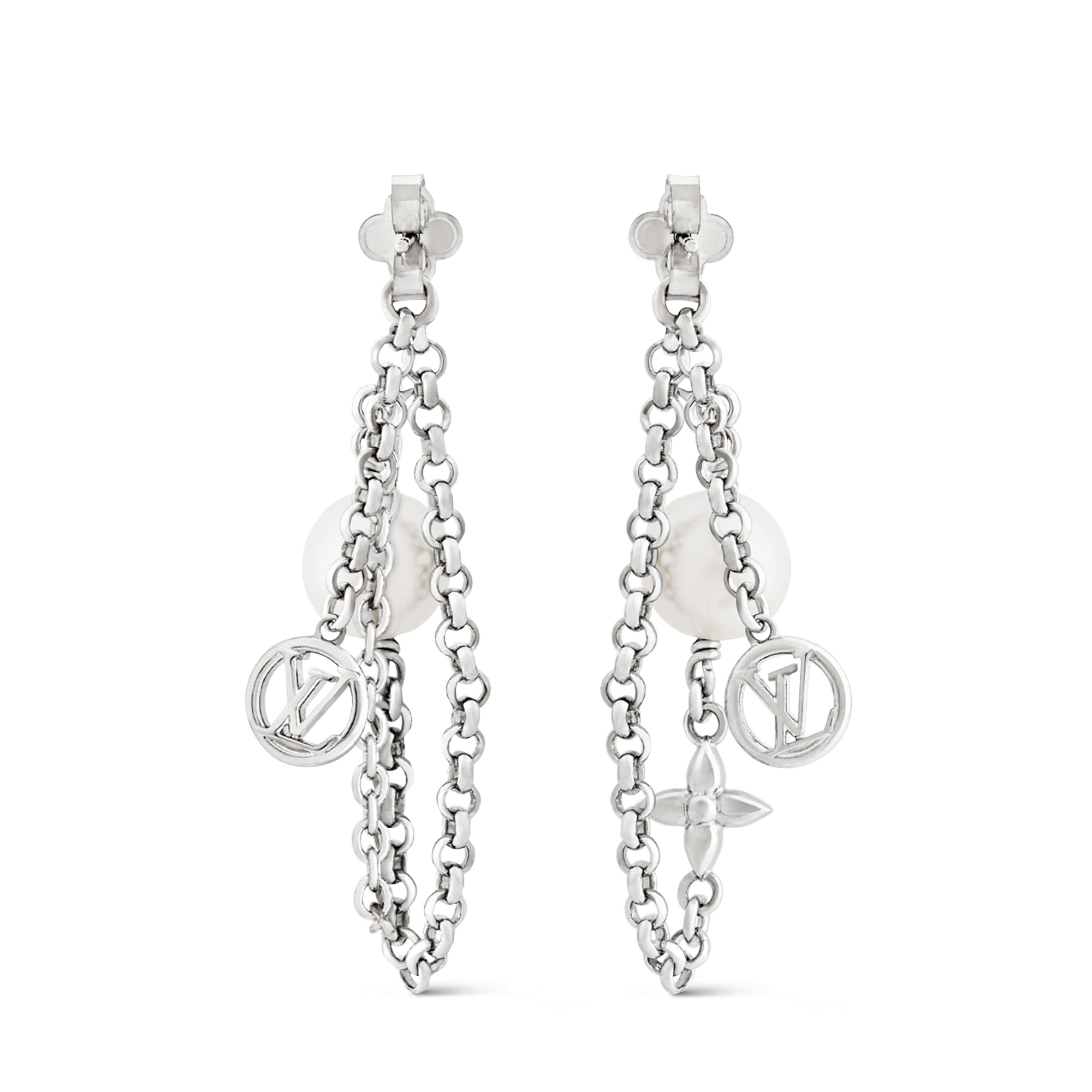 LV Mix Chains Earrings S00 in Women