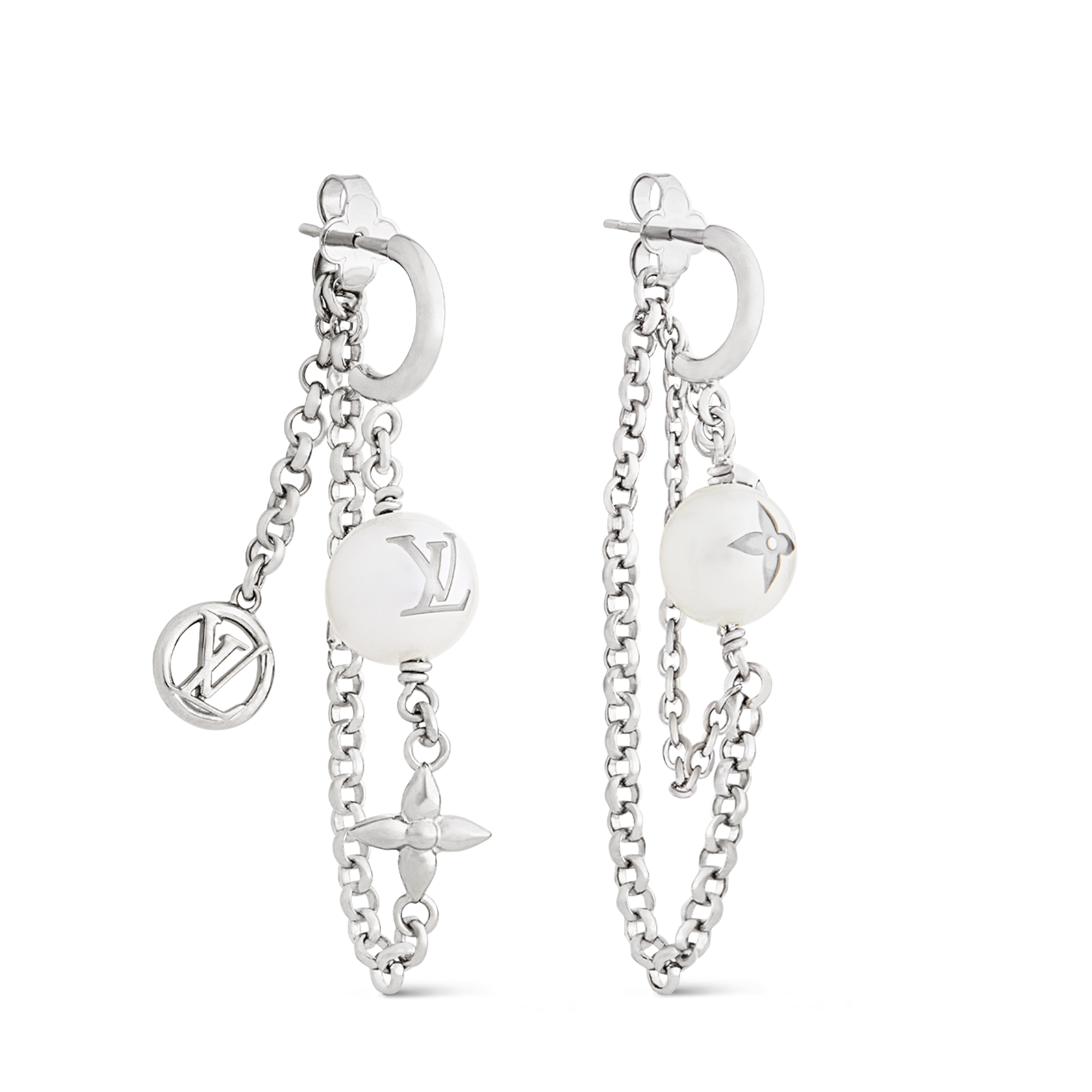 LV Mix Chains Earrings S00 in Women