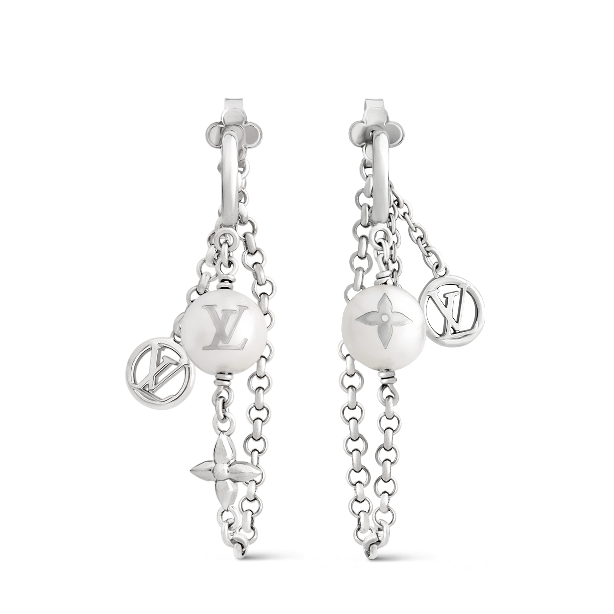 LV Mix Chains Earrings S00 in Women