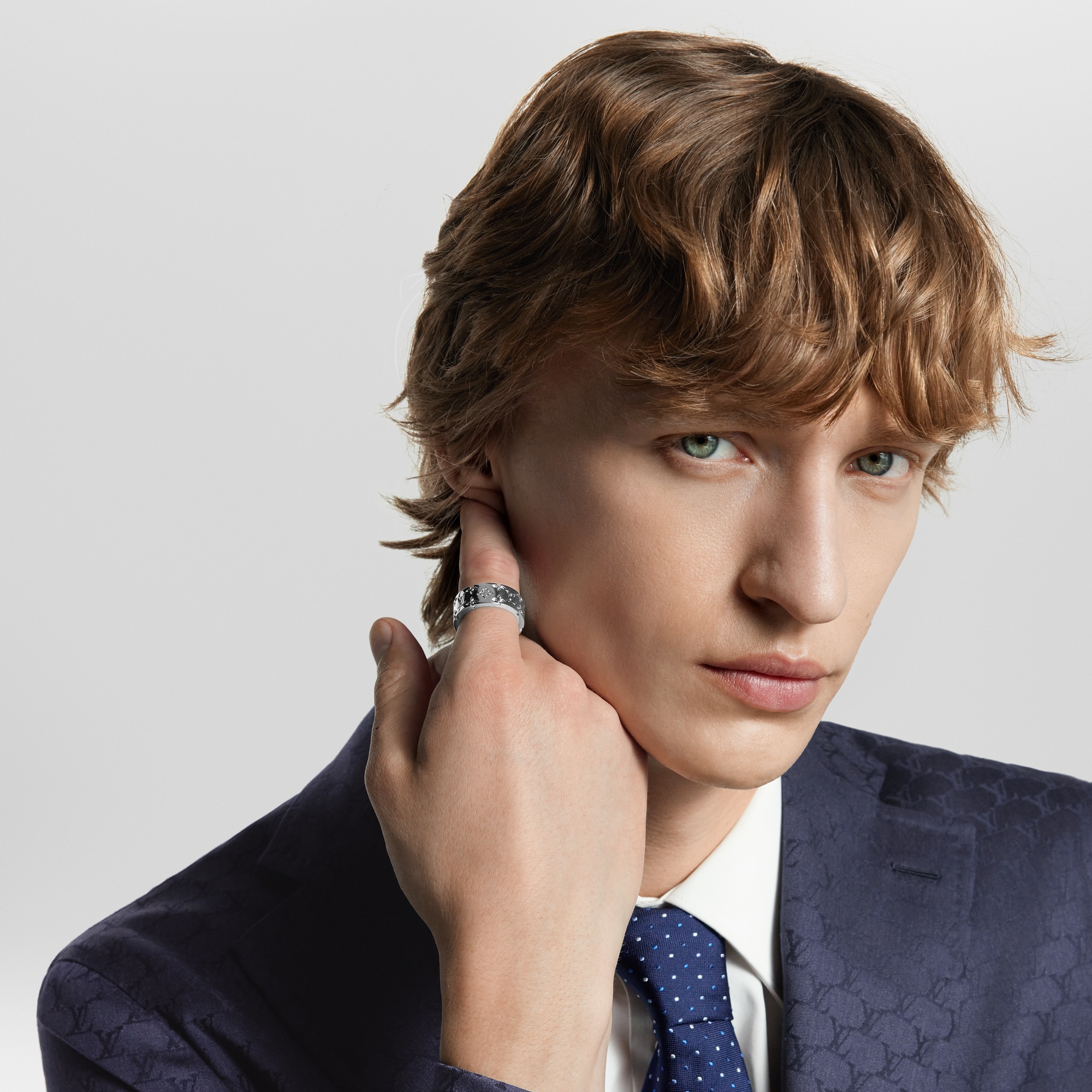 LV Mosaic Ring S00 in Men