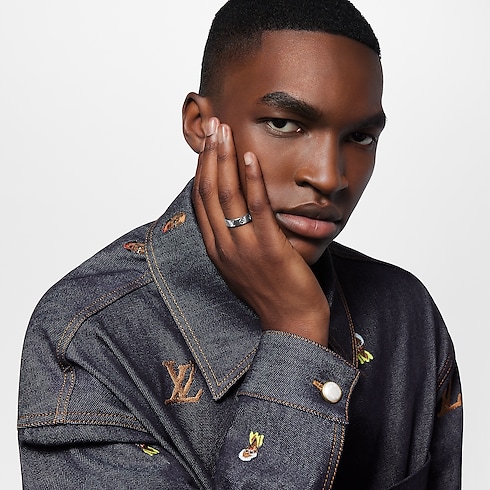 LV Mosaic Thin Ring S00 in Men's Fashion Jewelry Rings collections by Louis Vuitton (Product zoom)
