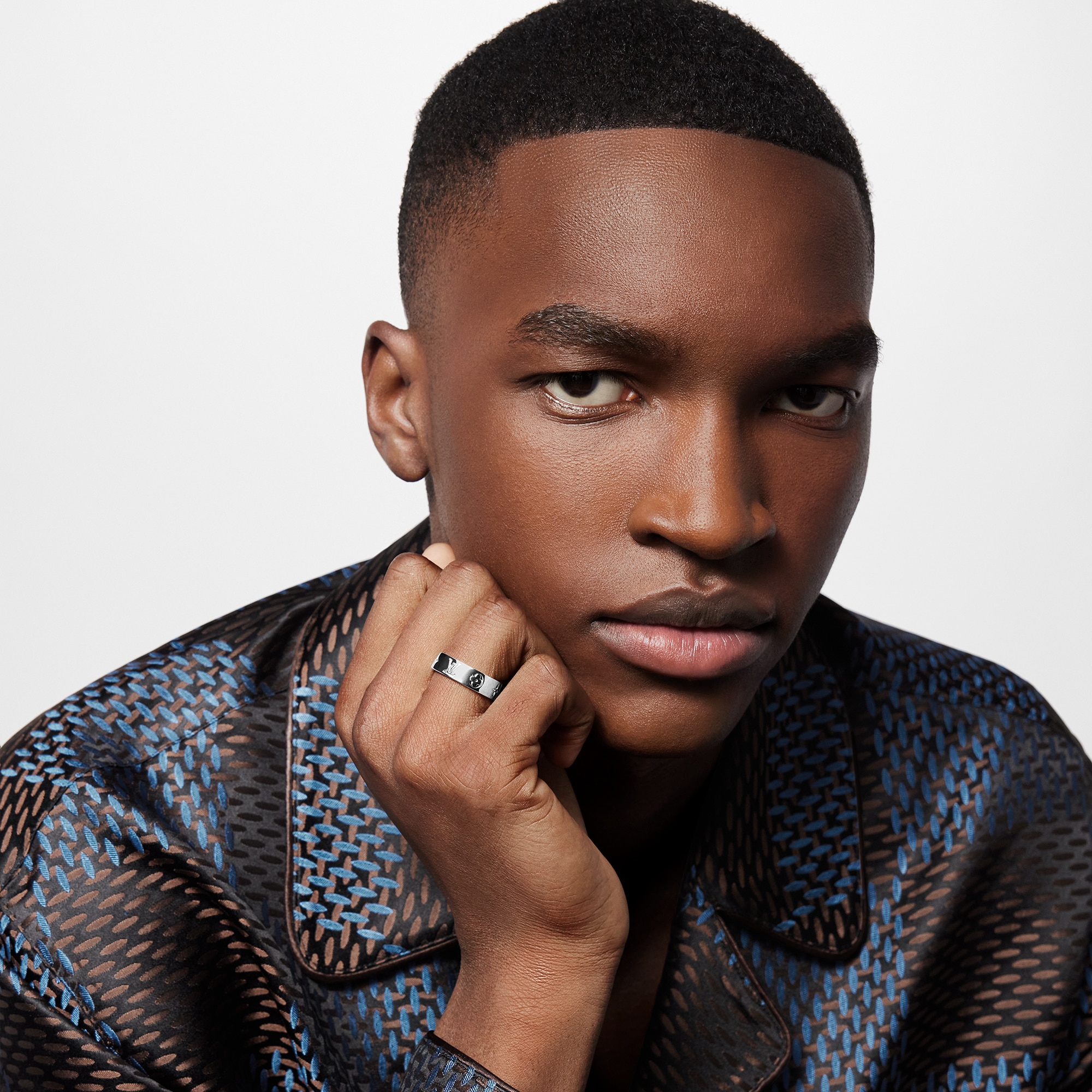 LV Mosaic Thin Ring S00 in Men