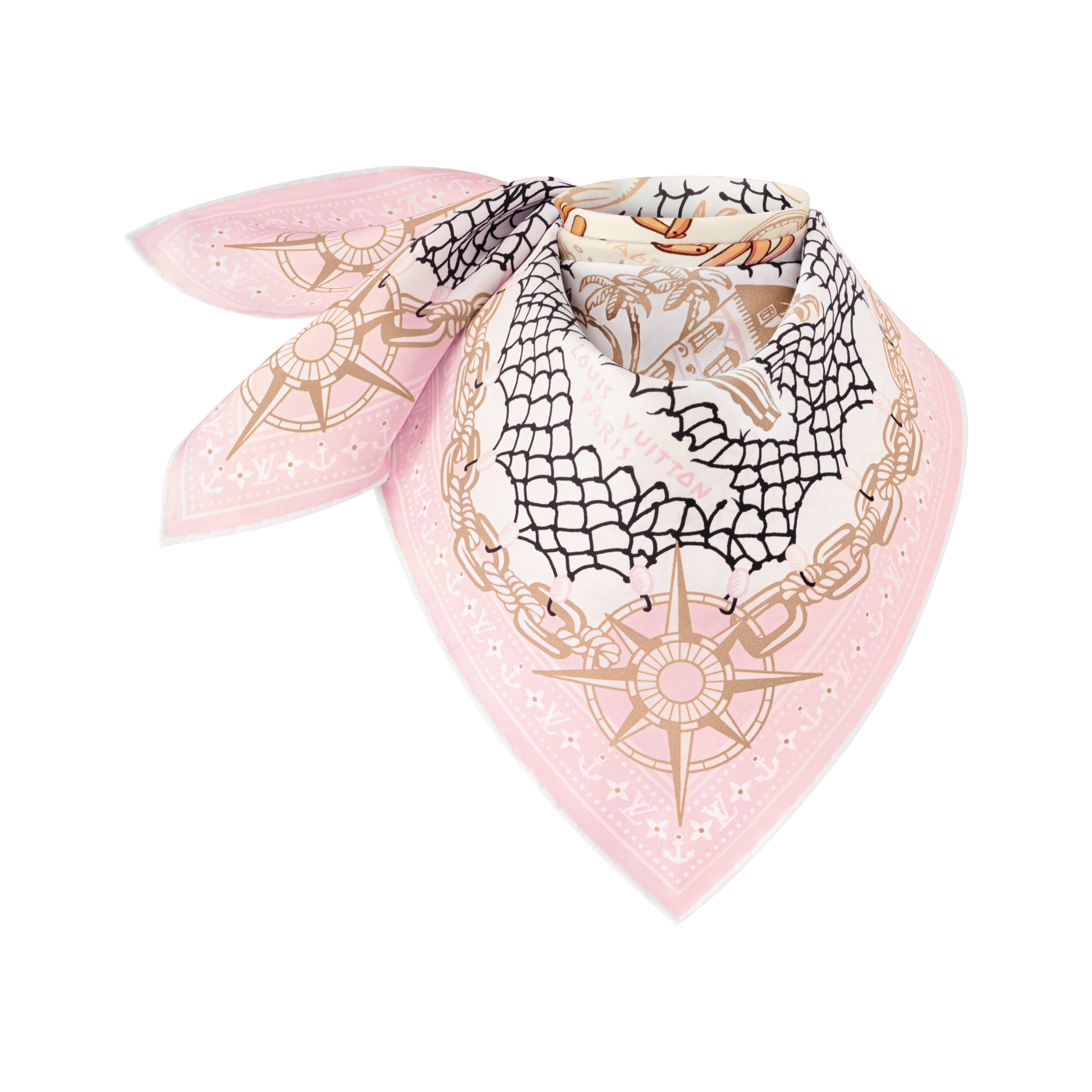 LV Ocean Treasure Map Square 70 S00 in Women