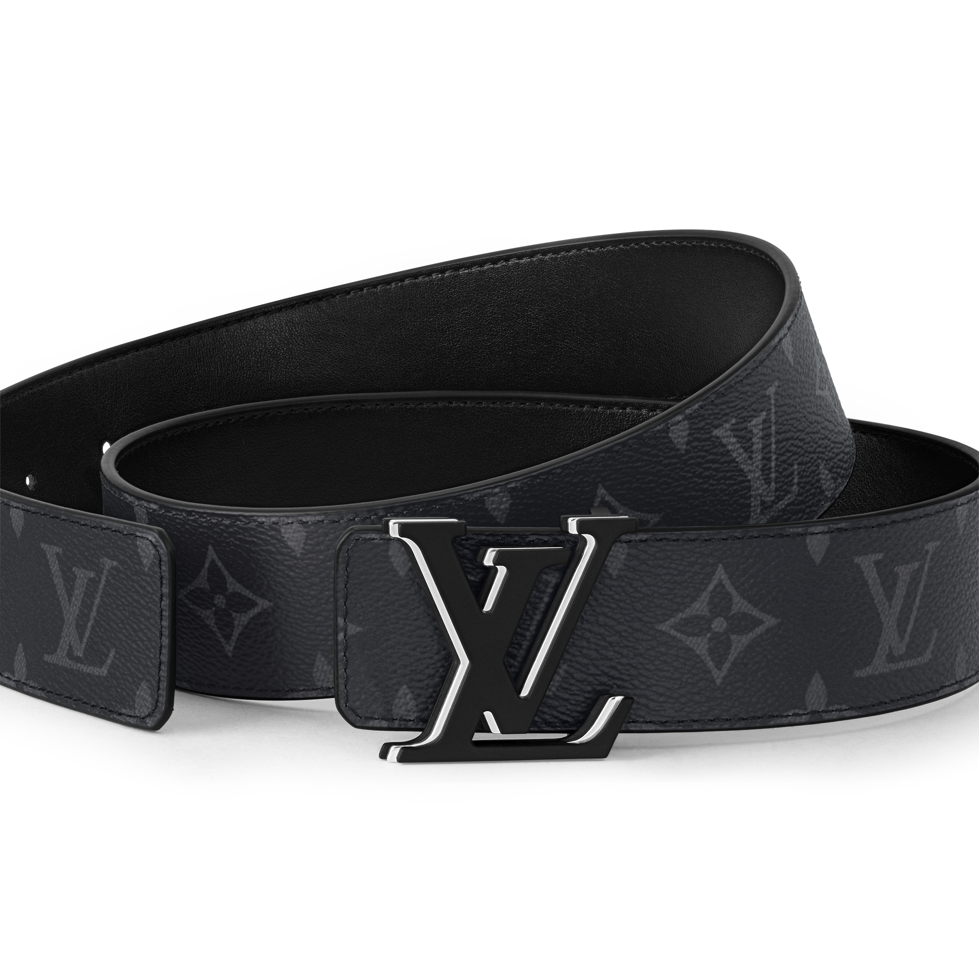 LV Optic 40mm Reversible Belt Monogram Eclipse Canvas in Men