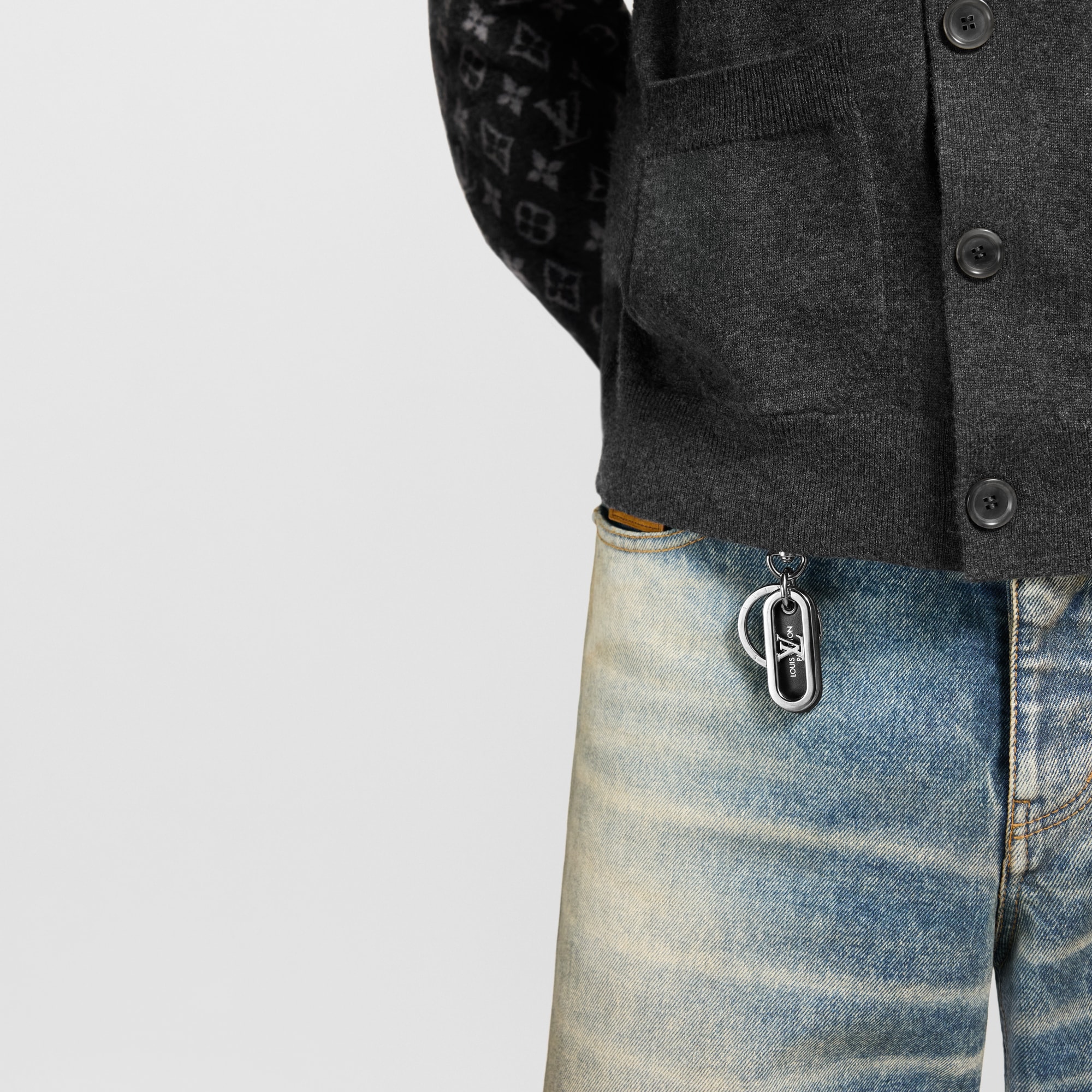 LV Padded Circle Bag Charm And Key Holder S00 in Men