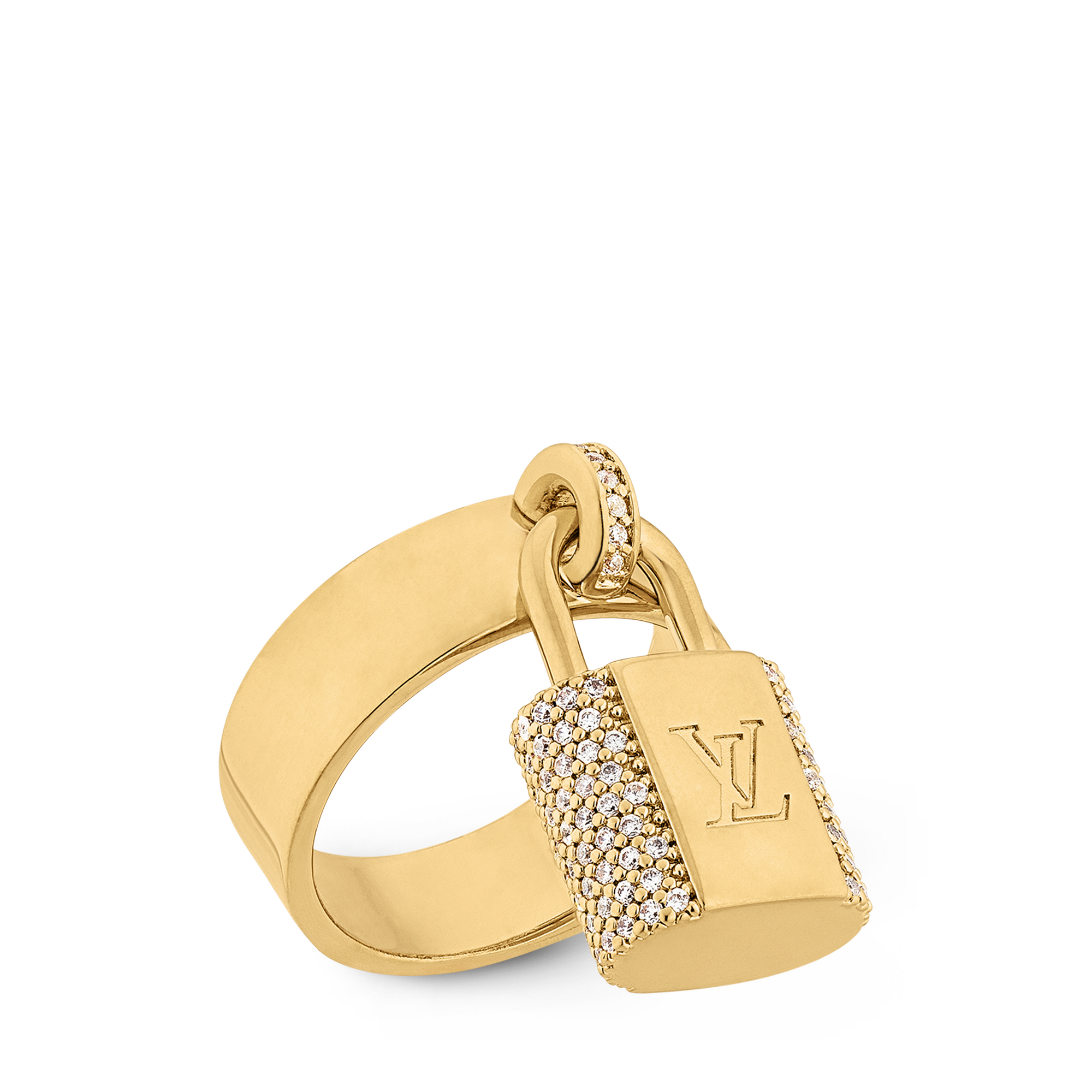 LV Padlock Ring S00 in Women