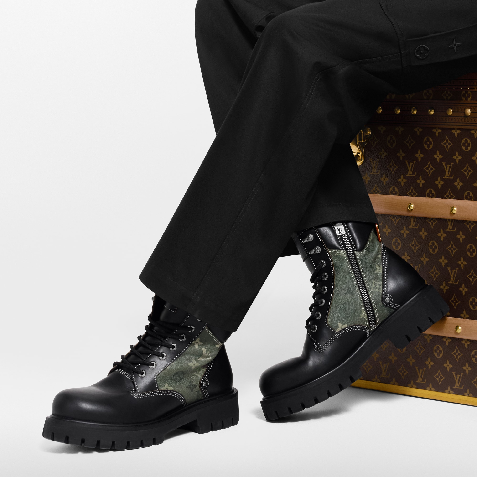 LV Remix Combat Boot  in Men