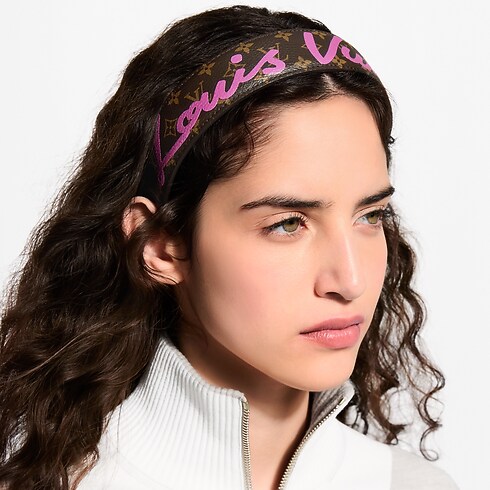 LV Script Headband S00 in Women's Accessories Hair Accessories collections by Louis Vuitton (Product zoom)