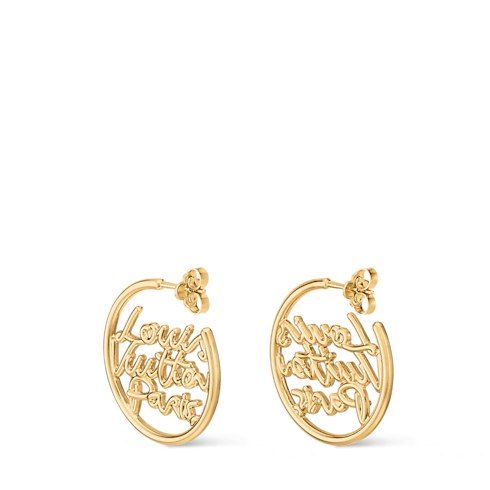 LV Script Hoops PM S00 in Women's Fashion Jewelry Earrings collections by Louis Vuitton (Product zoom)