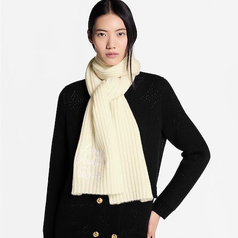 LV Script Scarf S00 in Women's Accessories Scarves collections by Louis Vuitton (Product zoom)