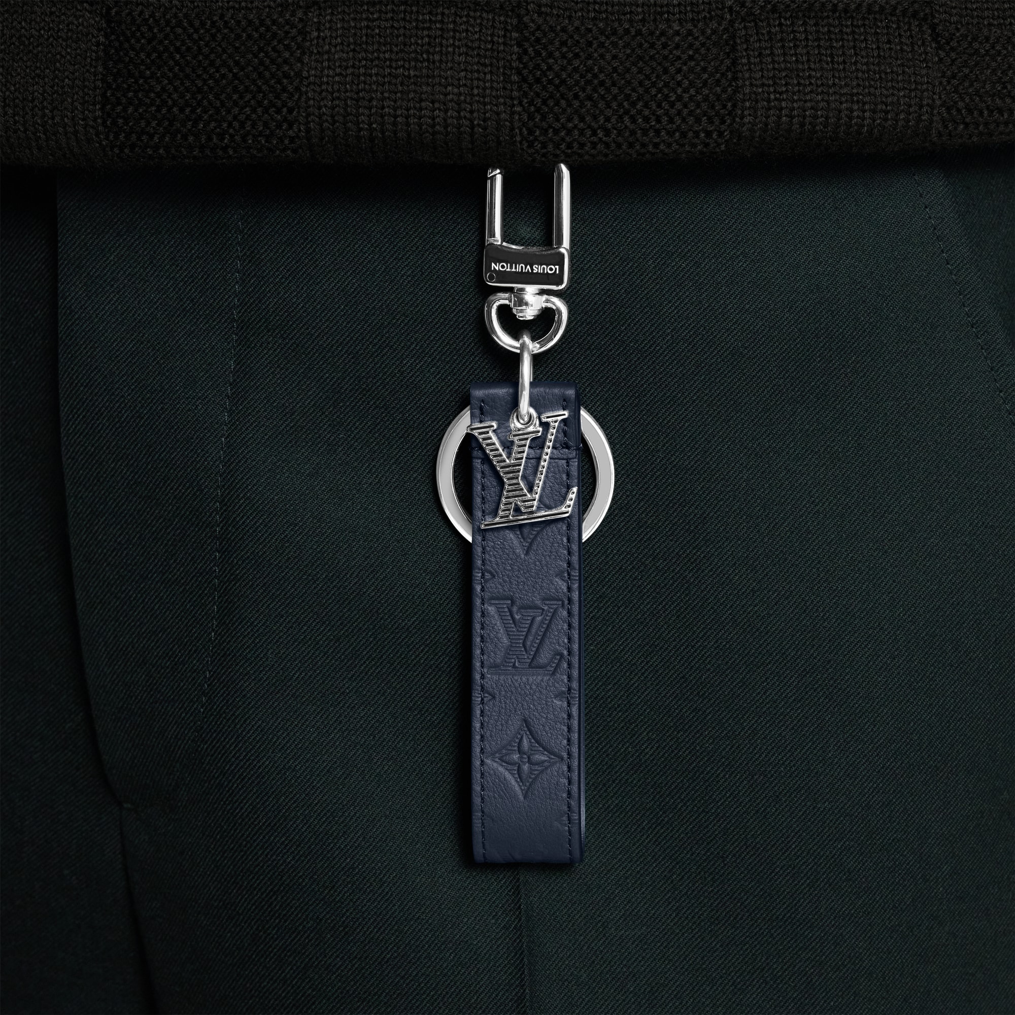 LV Shadow Dragonne Key Holder and Bag Charm S00 in Men