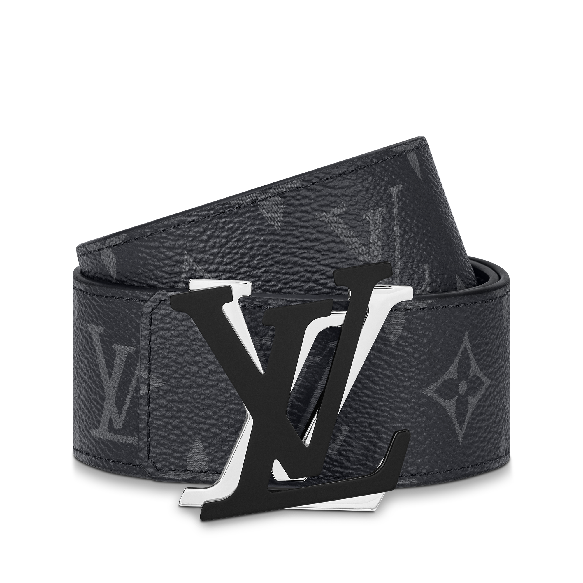 LV Shake 40mm Reversible Belt Monogram Eclipse Canvas in Men