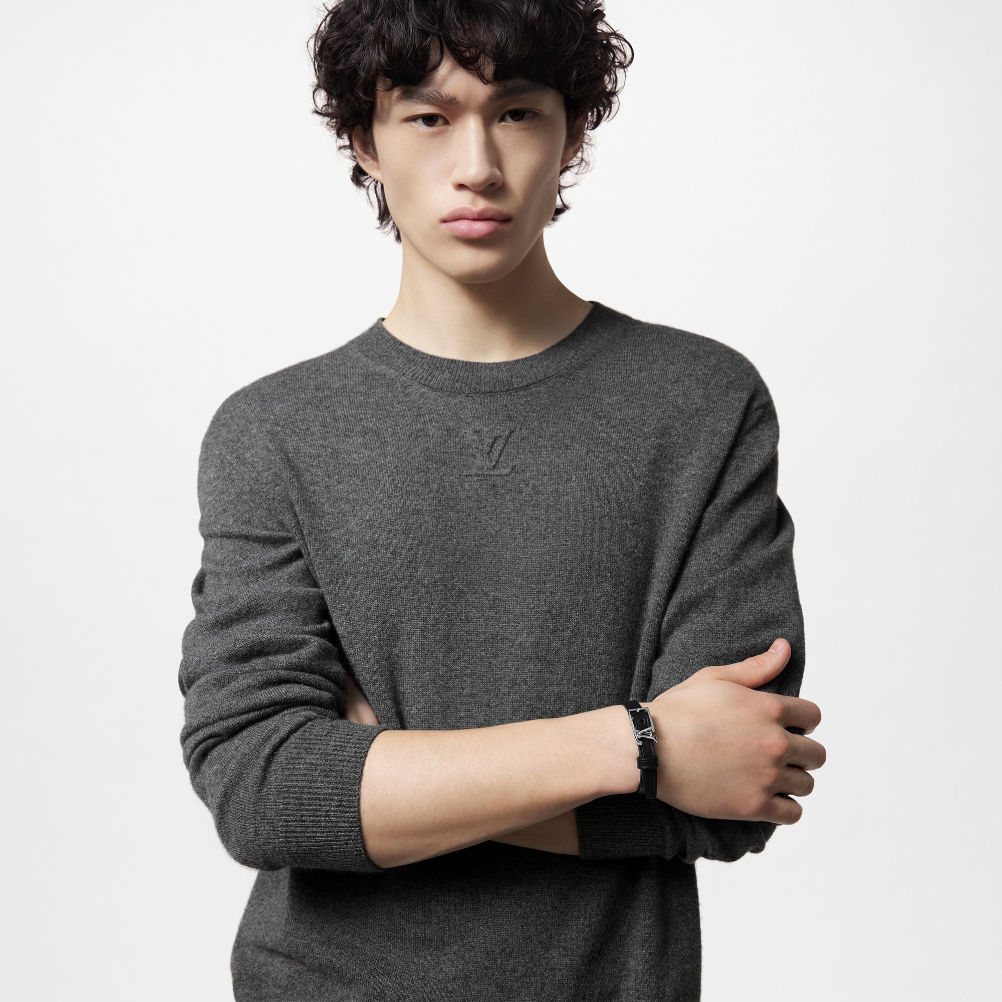 LV Skyline Leather Bracelet  in Men