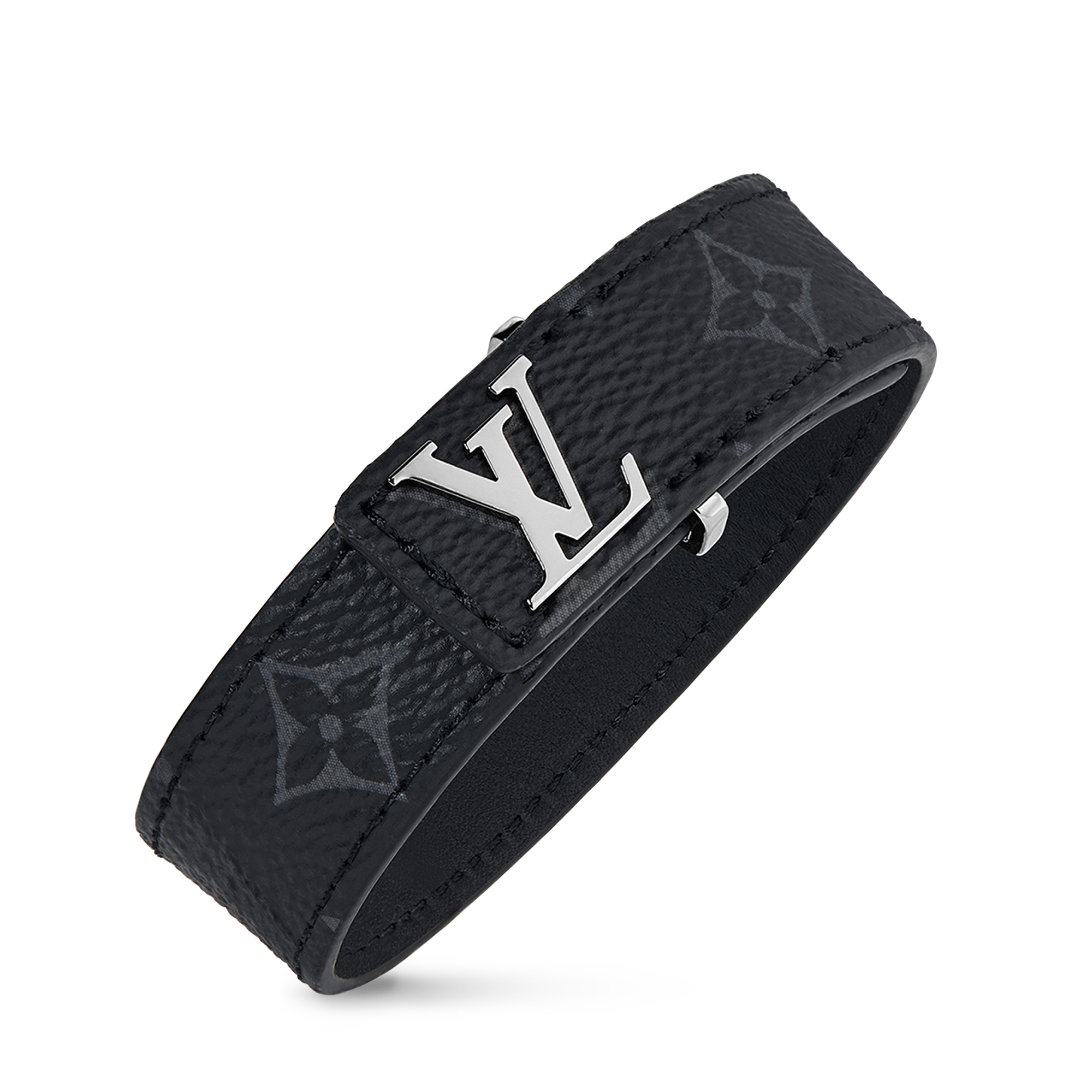 LV Slim Bracelet Monogram Eclipse Canvas in Men