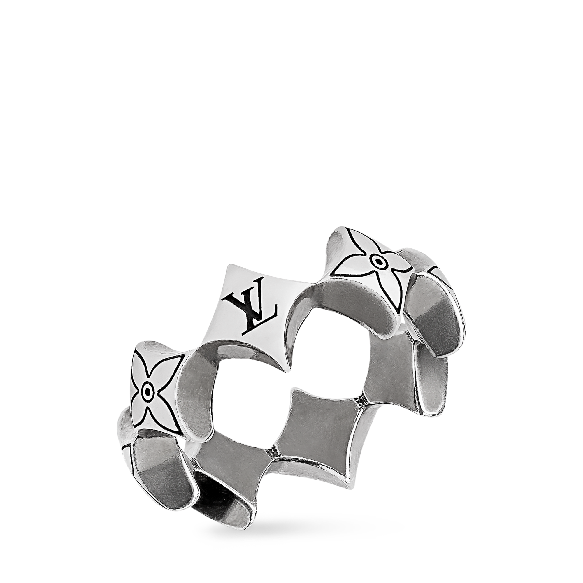 LV Spiky Flower Ring S00 in Men