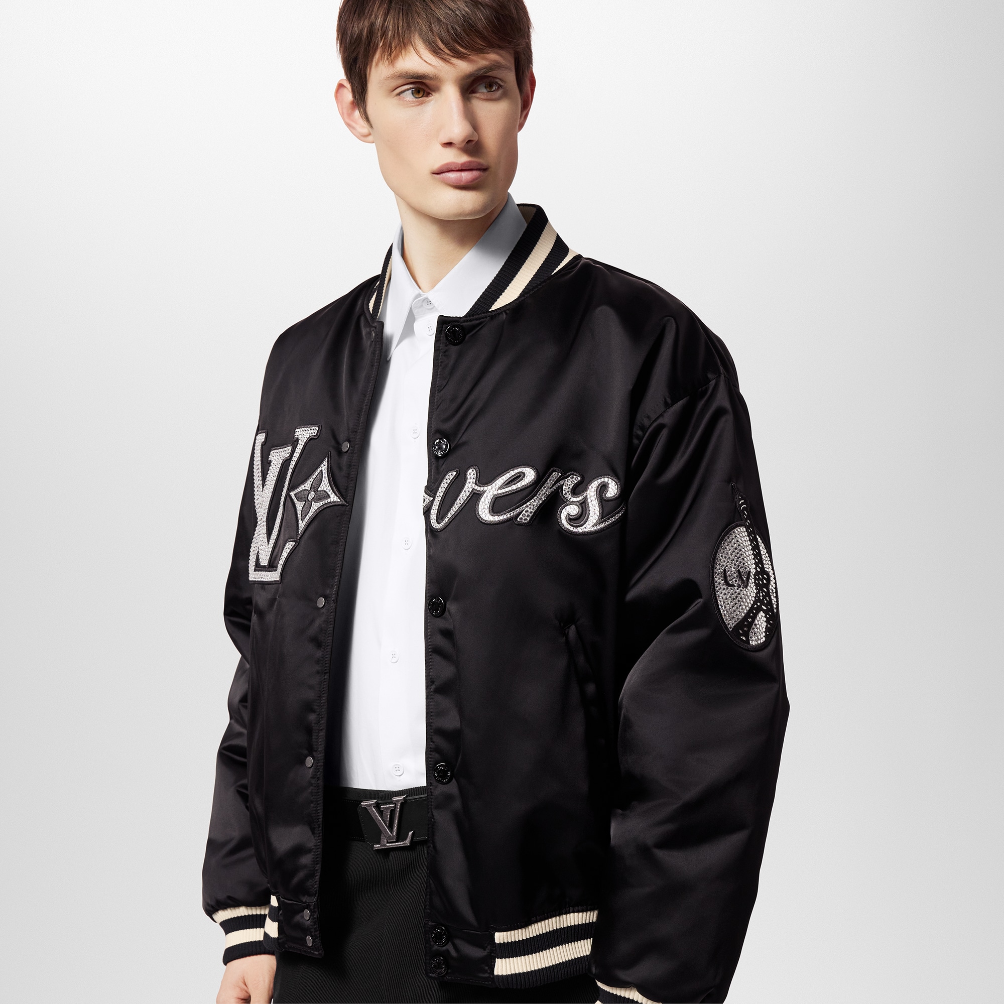 LV Stitch 40mm Reversible Belt Monogram Eclipse Canvas in Men