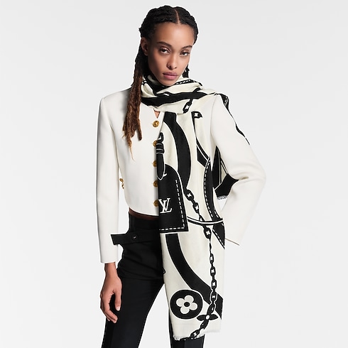 LV Straps Stole S00 in Women's Accessories Shawls and Stoles collections by Louis Vuitton (Product zoom)