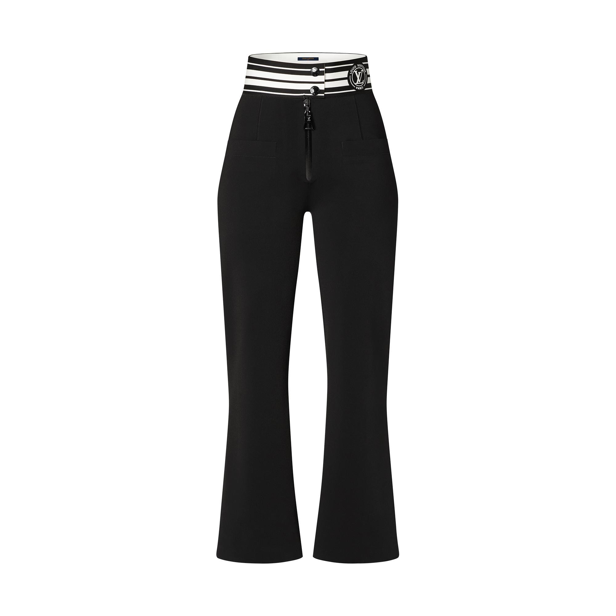 LV Stripe Technical Jersey Flared Pants 