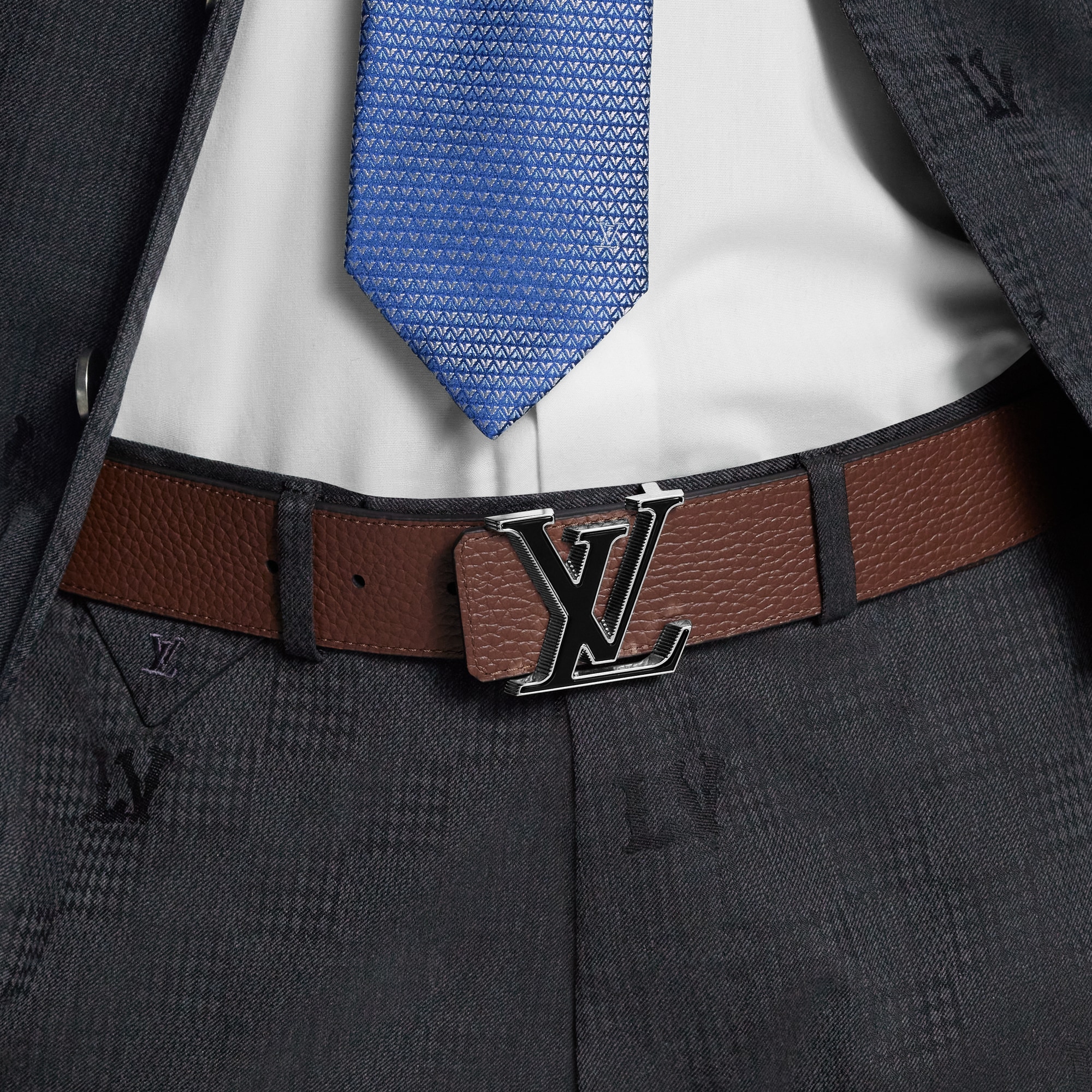 LV Tilt 40mm Reversible Belt Taurillon Leather in Men