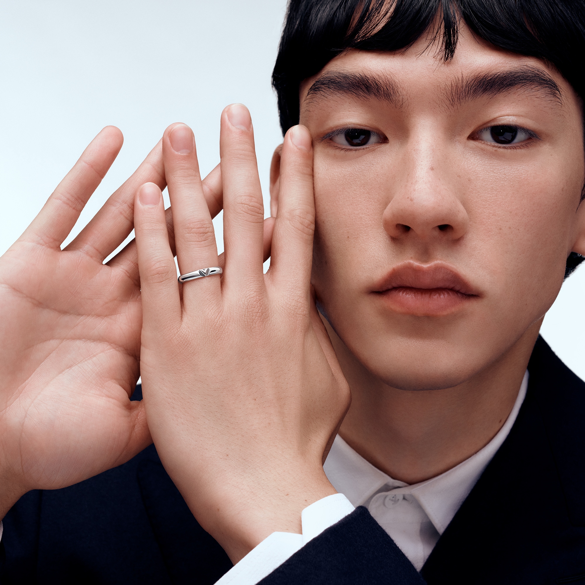 LV Volt Multi Wedding Band, White Gold  in Jewelry