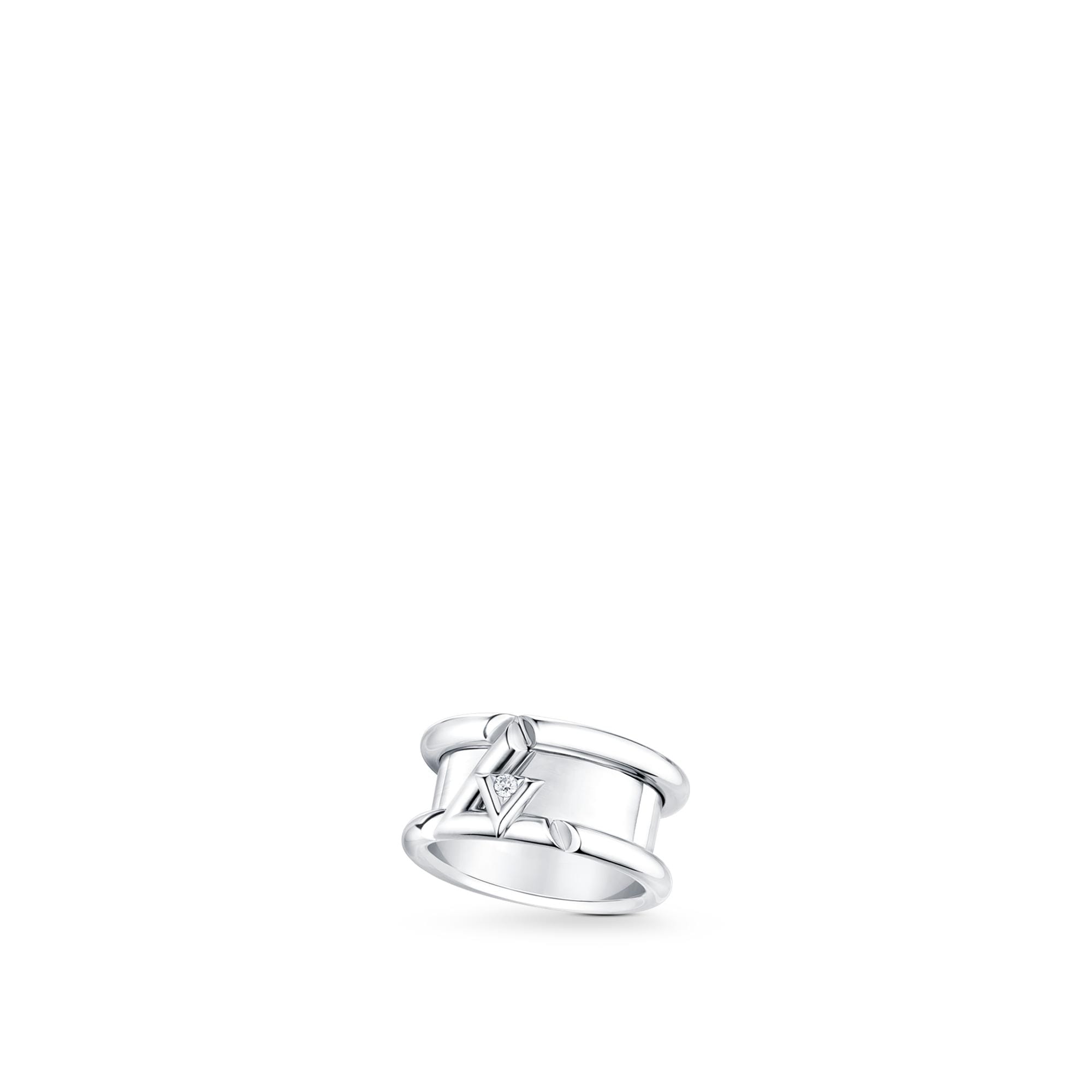 LV Volt One Band Ring, White Gold And Diamond  in Jewelry