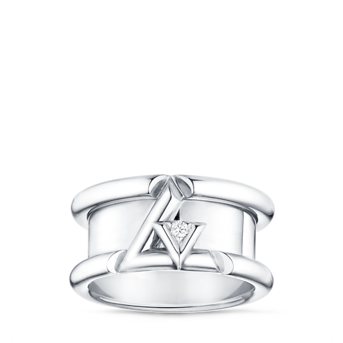 LV Volt One Band Ring, White Gold And Diamond in Jewelry's Categories All Fine Jewelry collections by Louis Vuitton (Product zoom)