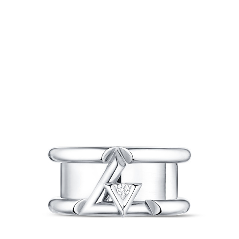 LV Volt One Band Ring, White Gold And Diamond in Jewelry's Categories All Fine Jewelry collections by Louis Vuitton (Product zoom)