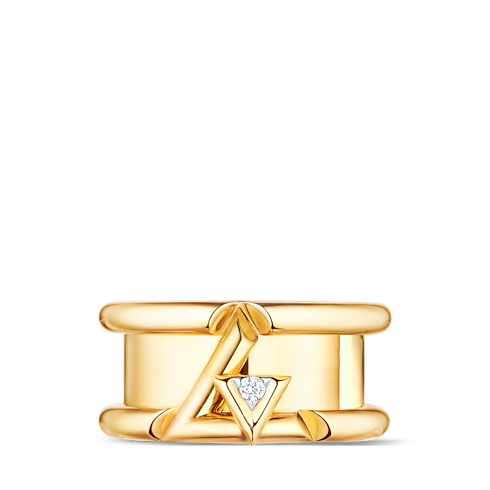 LV Volt One Band Ring, Yellow Gold And Diamond in Jewelry's Categories All Fine Jewelry collections by Louis Vuitton (Product zoom)