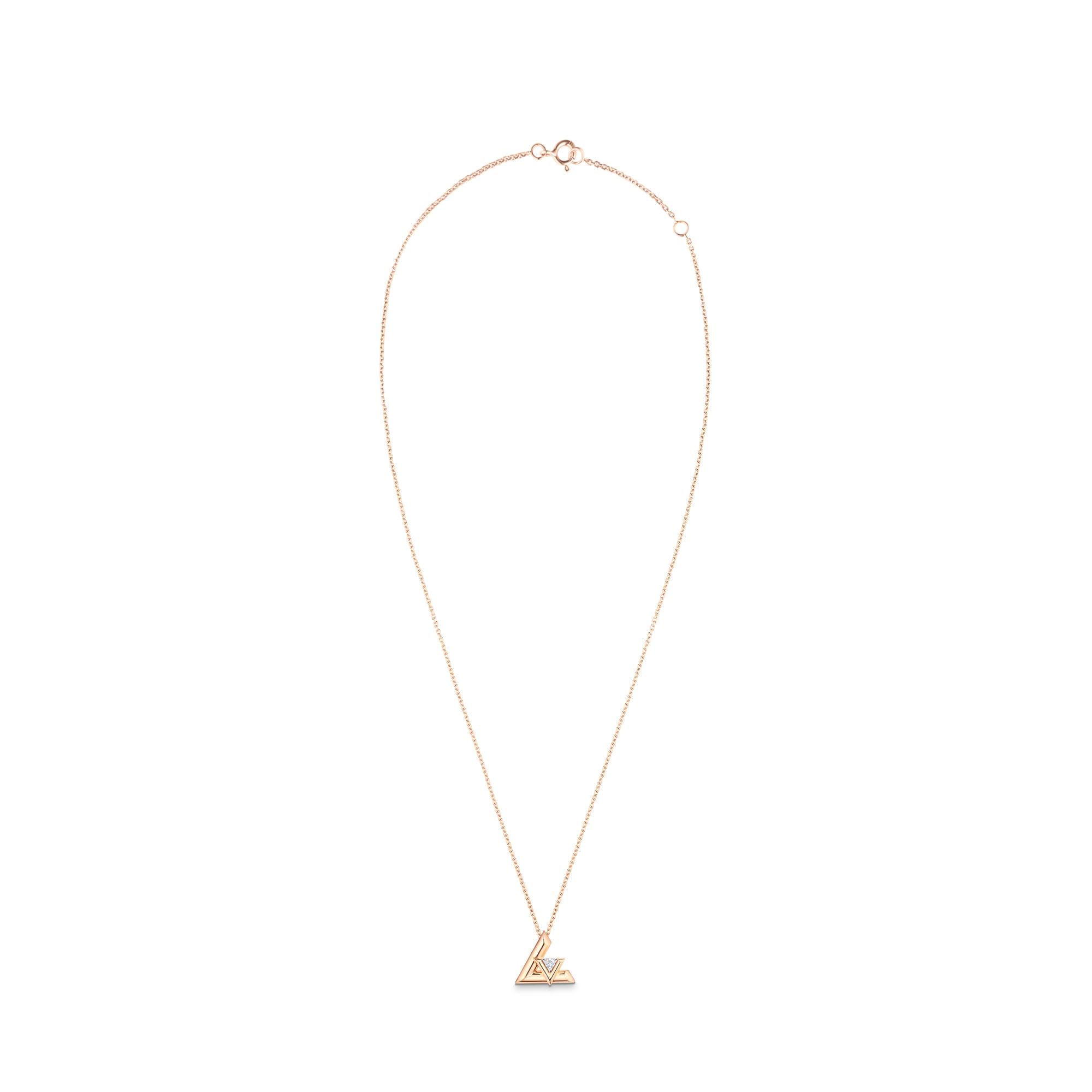 LV Volt One Small Pendant, Pink Gold And Diamond  in Jewelry