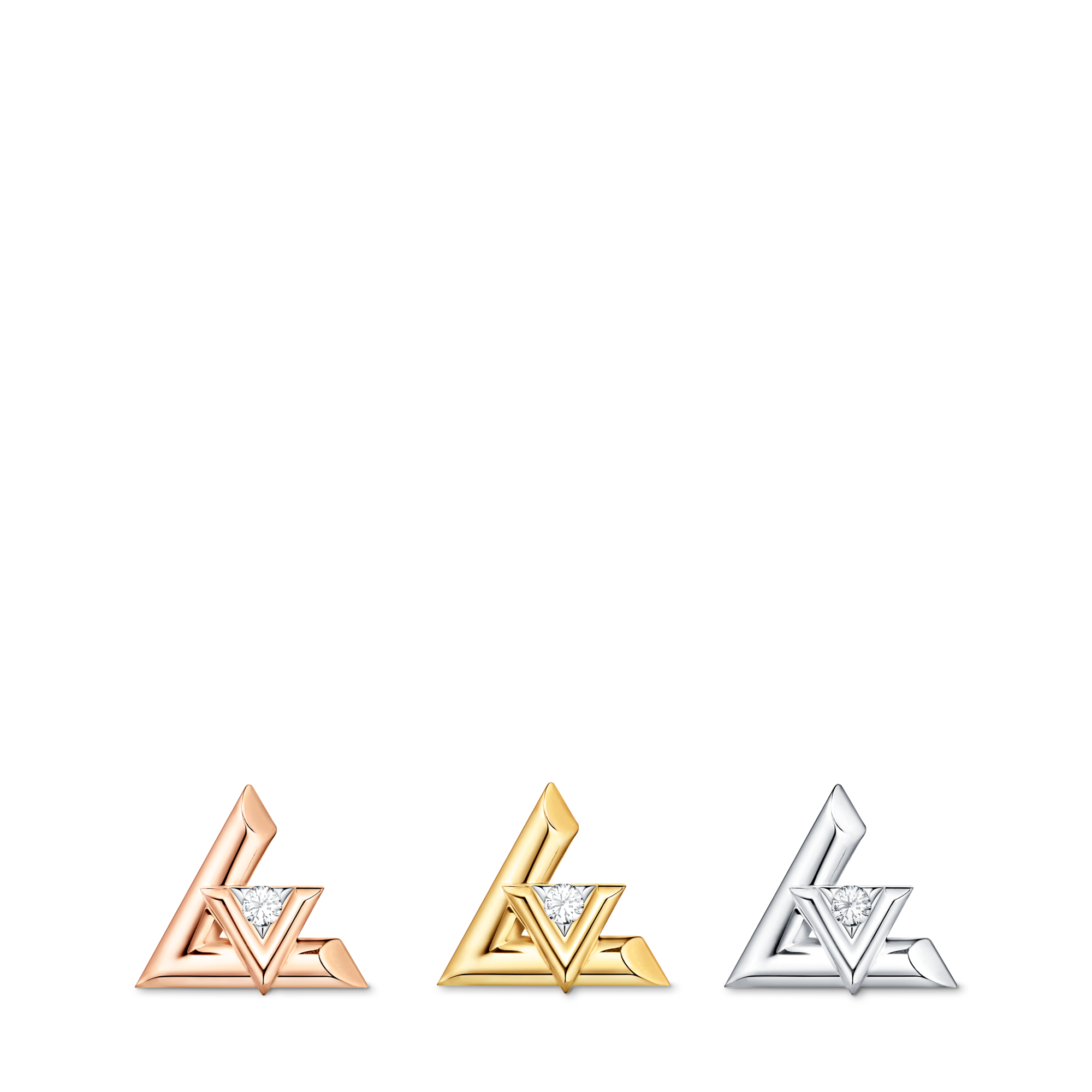 LV Volt One Stud, Pink Gold And Diamond - Per Unit  in Jewelry
