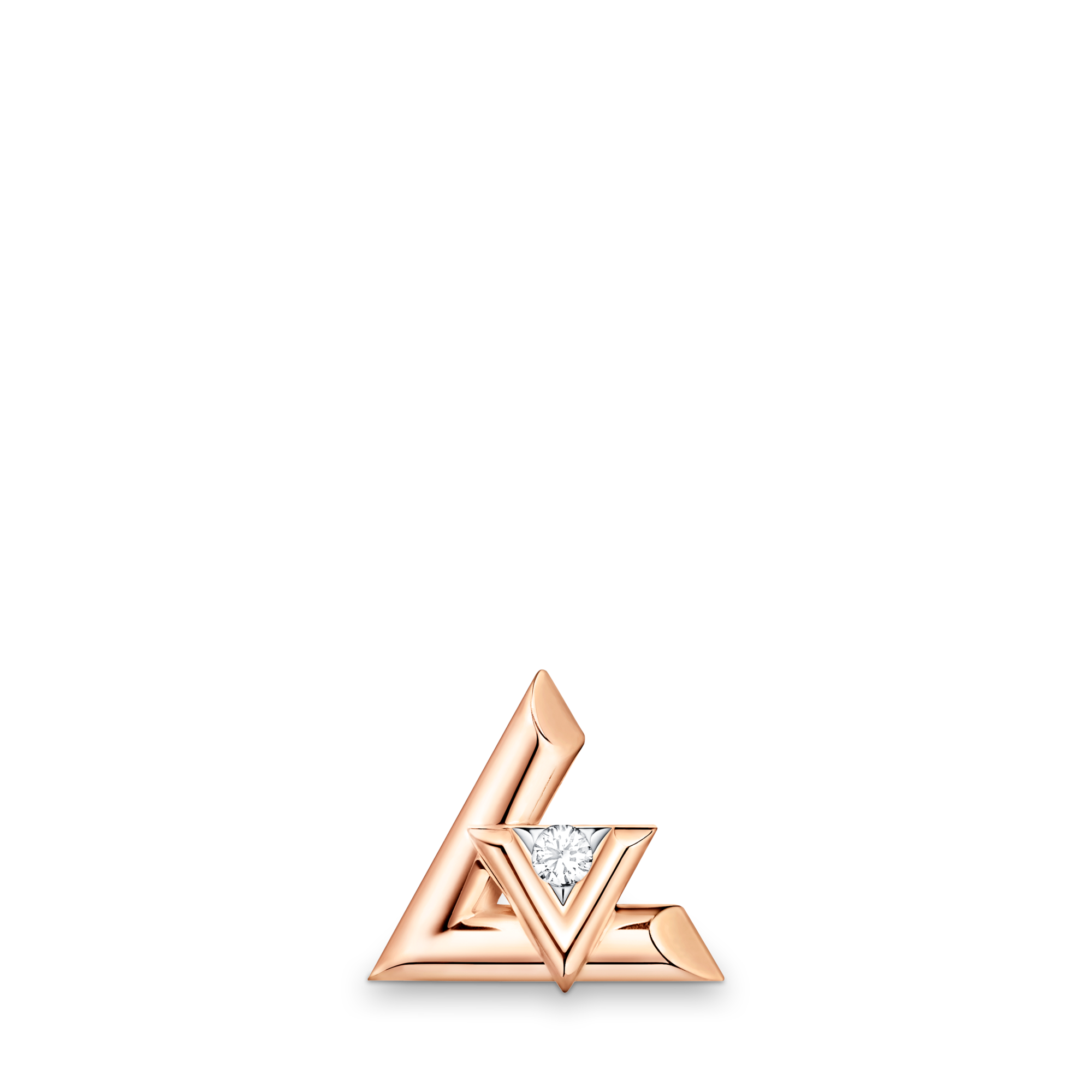 LV Volt One Stud, Pink Gold And Diamond - Per Unit  in Jewelry