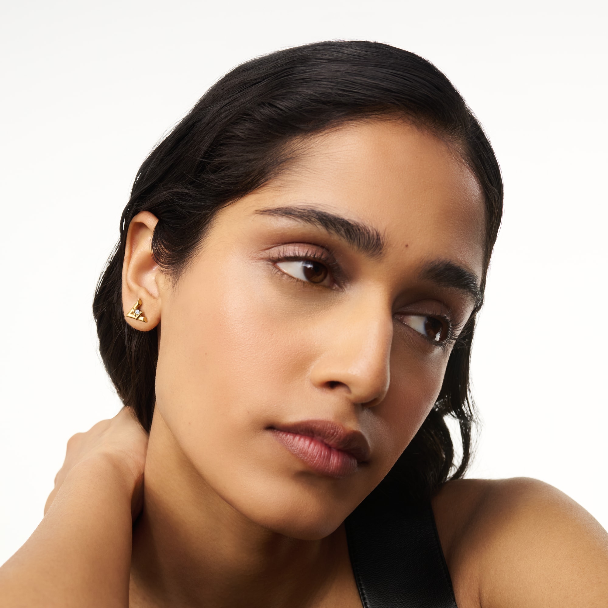 LV Volt One Stud, Yellow Gold And Diamond - Per Unit  in Jewelry