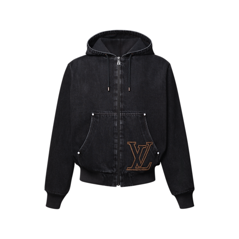 LV Workwear Hooded Denim Blouson in Men's Ready-to-Wear All Ready-to-Wear collections by Louis Vuitton (Product zoom)