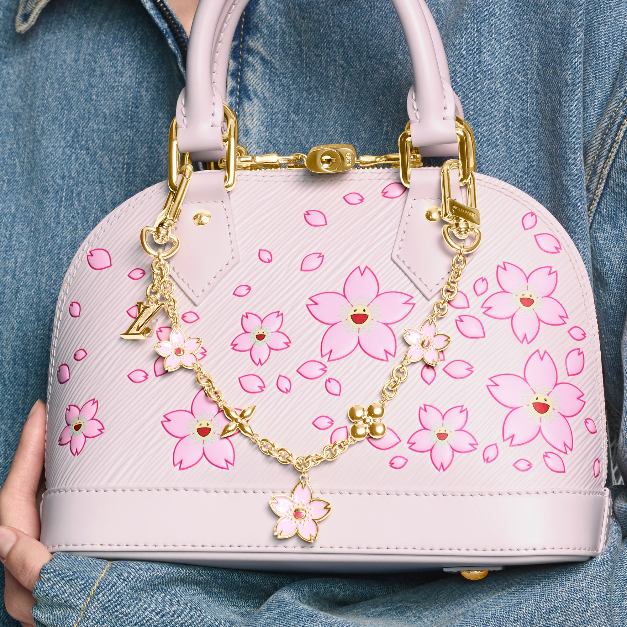 LV x TM Cherry Blossom Bag Chain S00 in Women