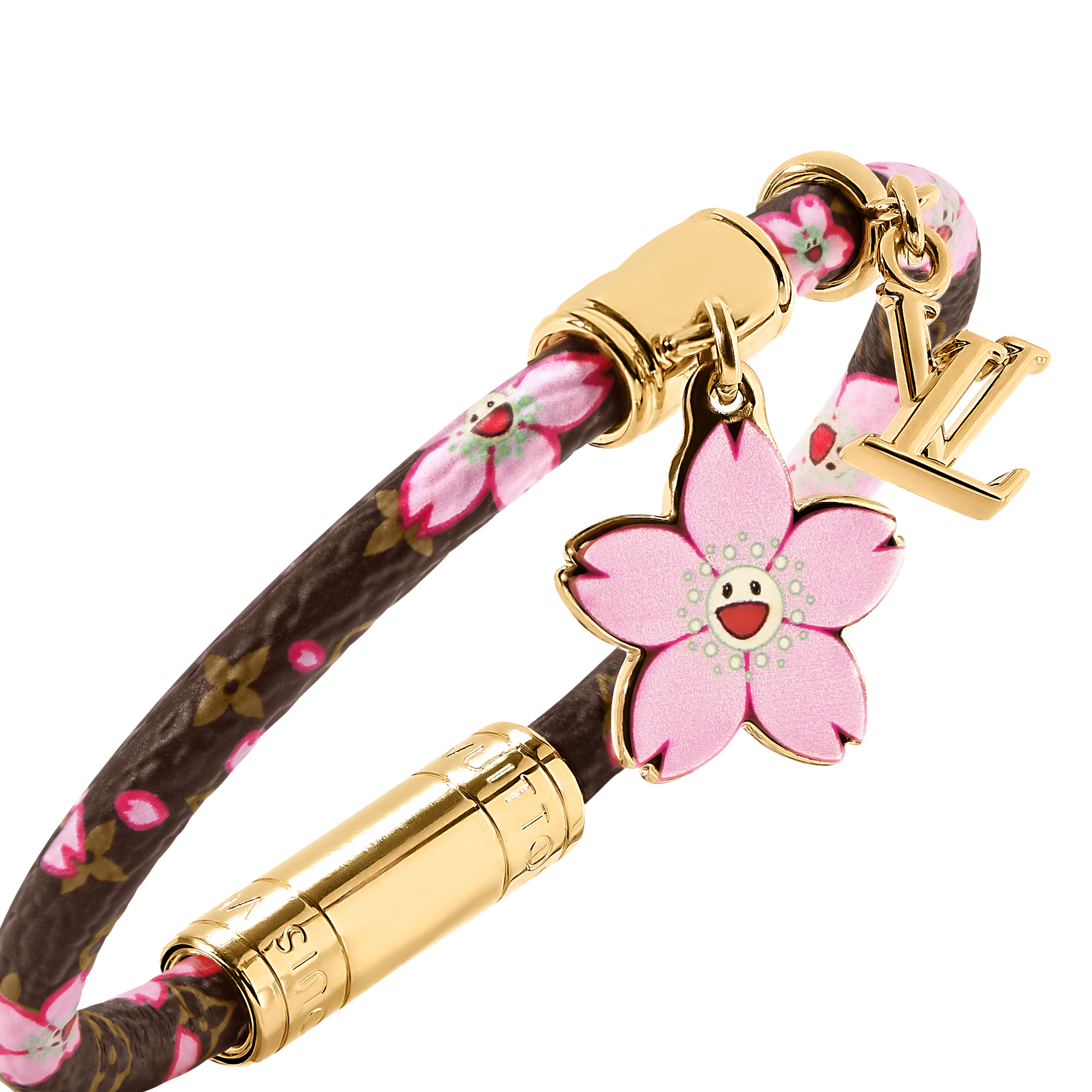 LOUIS VUITTON ロゴチャーム ブレスレット LV x TM Cherry Blossom 