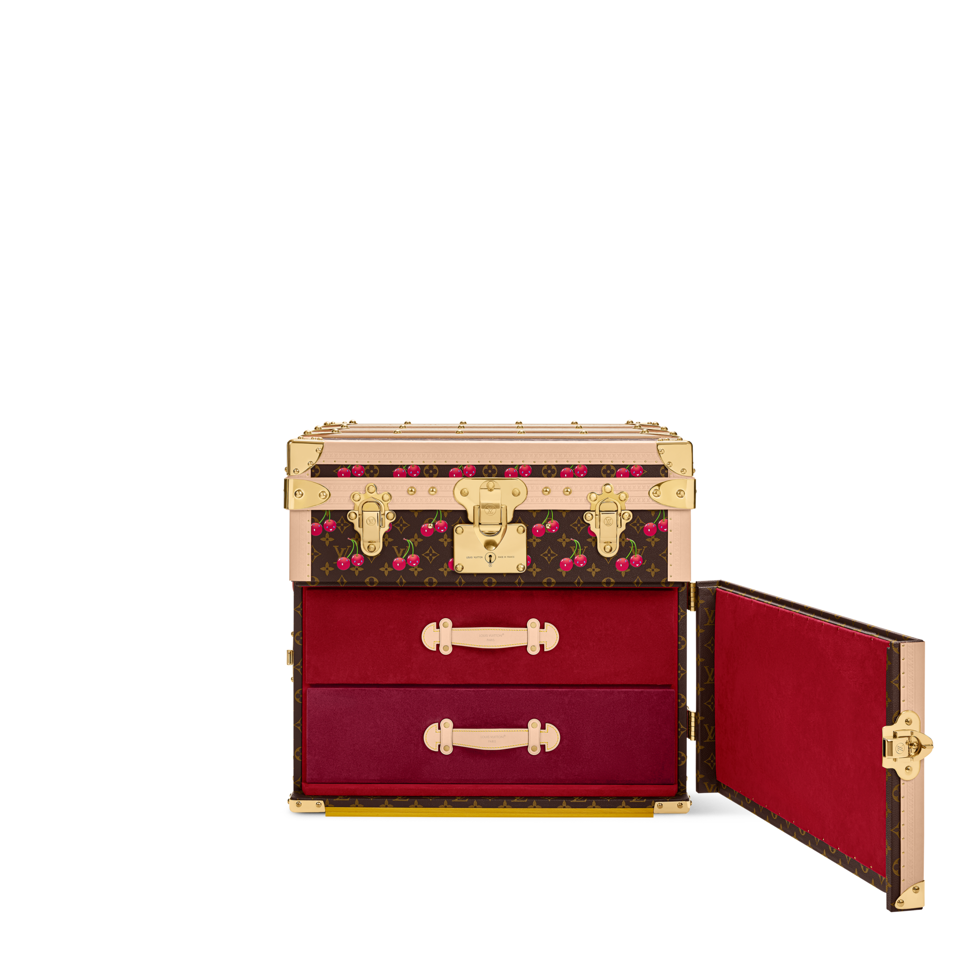 LV x TM Courrier Lozine Carré Cherry Other Monogram Canvas in Trunks, Travel and Home