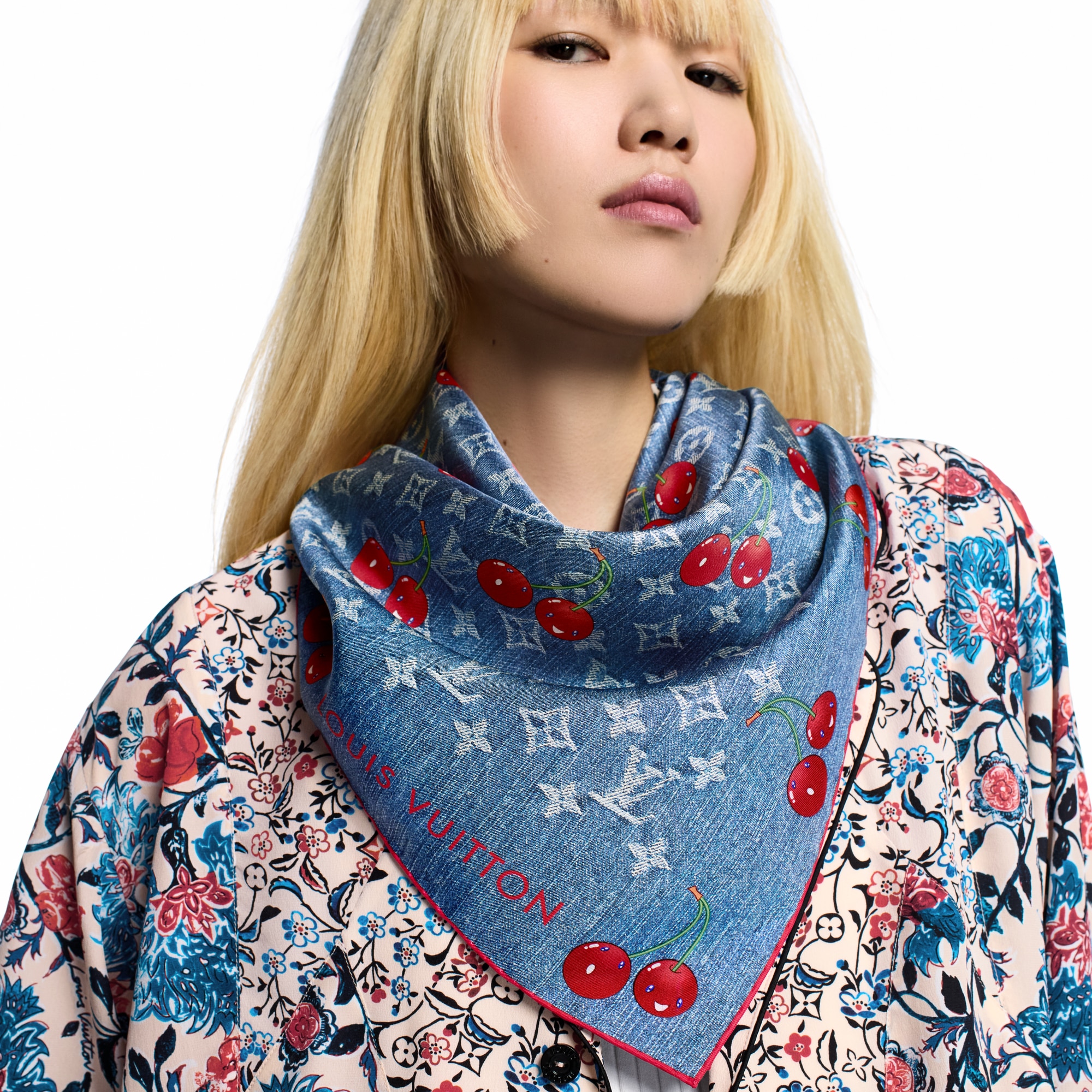 LV x TM Denim Cerise Square 90 S00 in Women