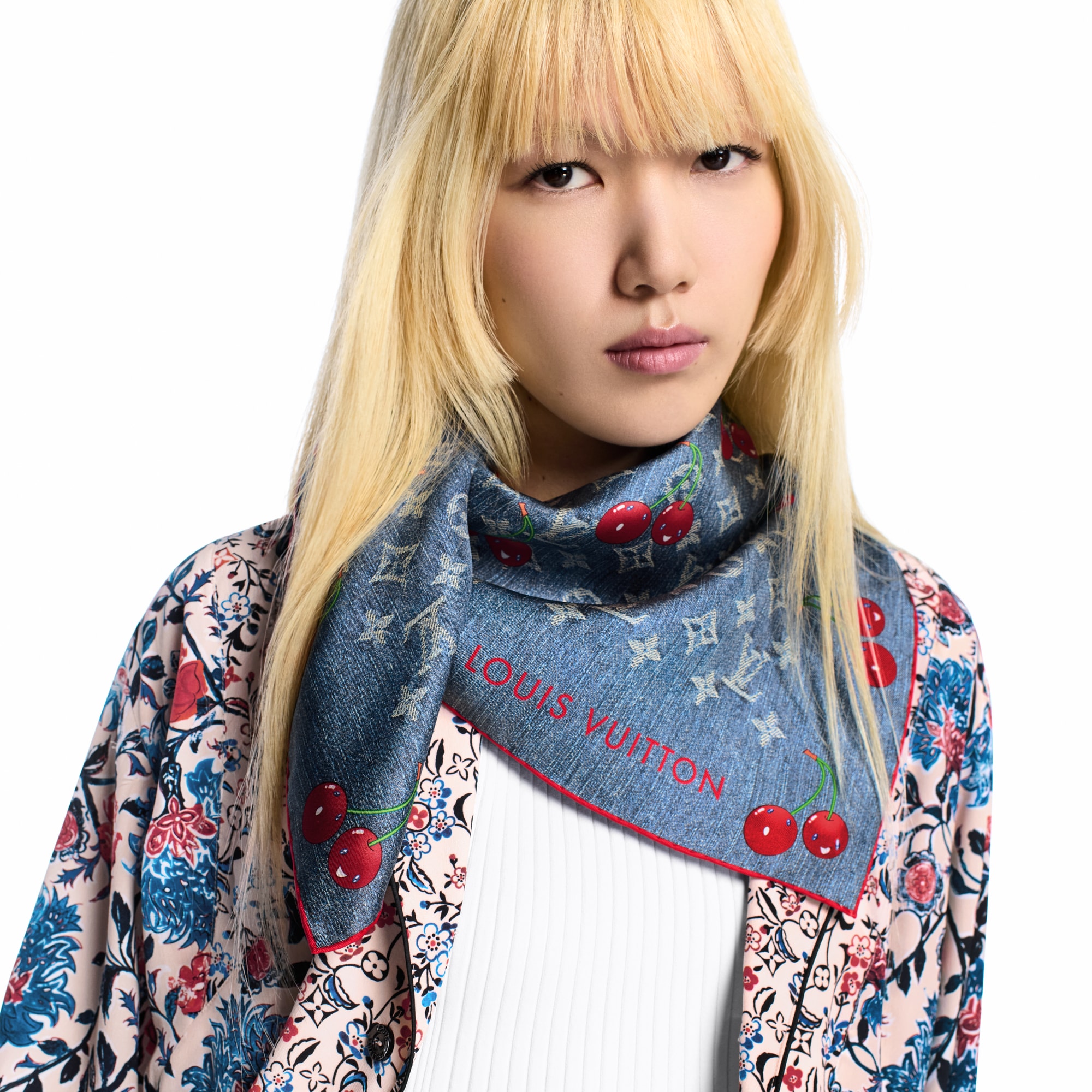 LV x TM Denim Cerise Square 90 S00 in Women