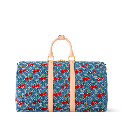 LV x TM Keepall Bandoulière 45 Monogram Denim in Women's Travel All Luggage and Accessories collections by Louis Vuitton (Product zoom)